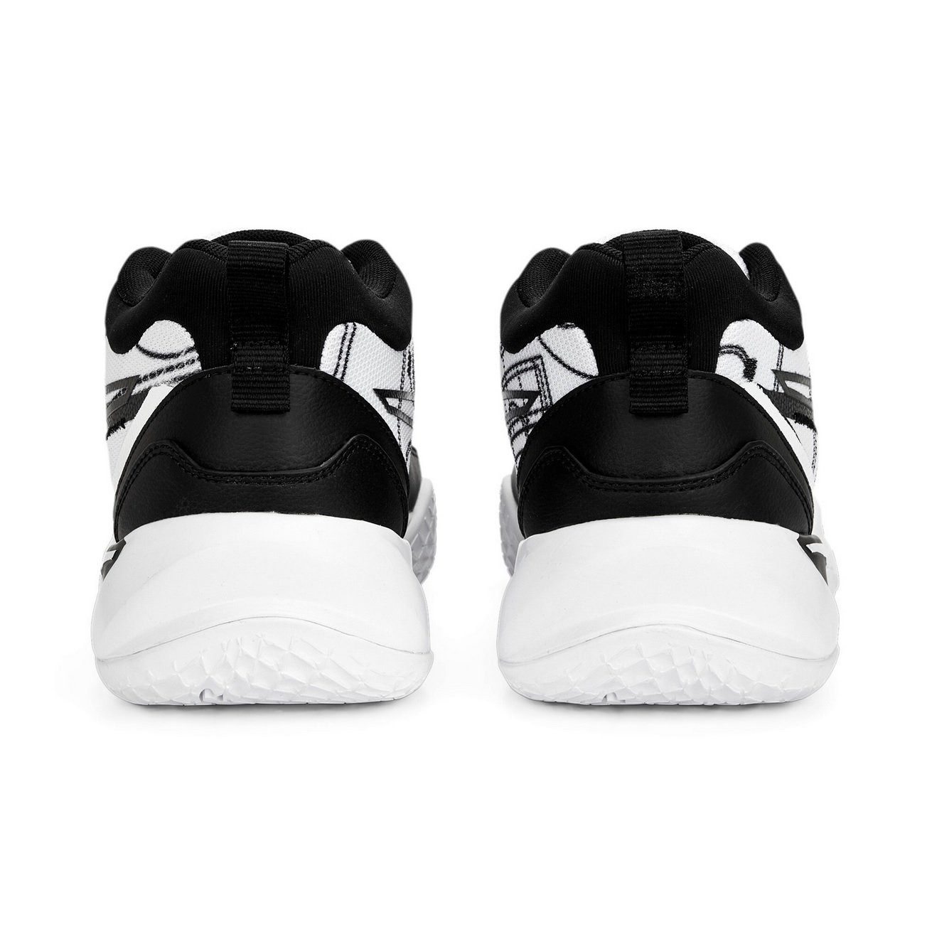 PUMA Hallen-Indoorschuhe Playmaker Pro Courtside weiss/schwarz Herren Handballschuh