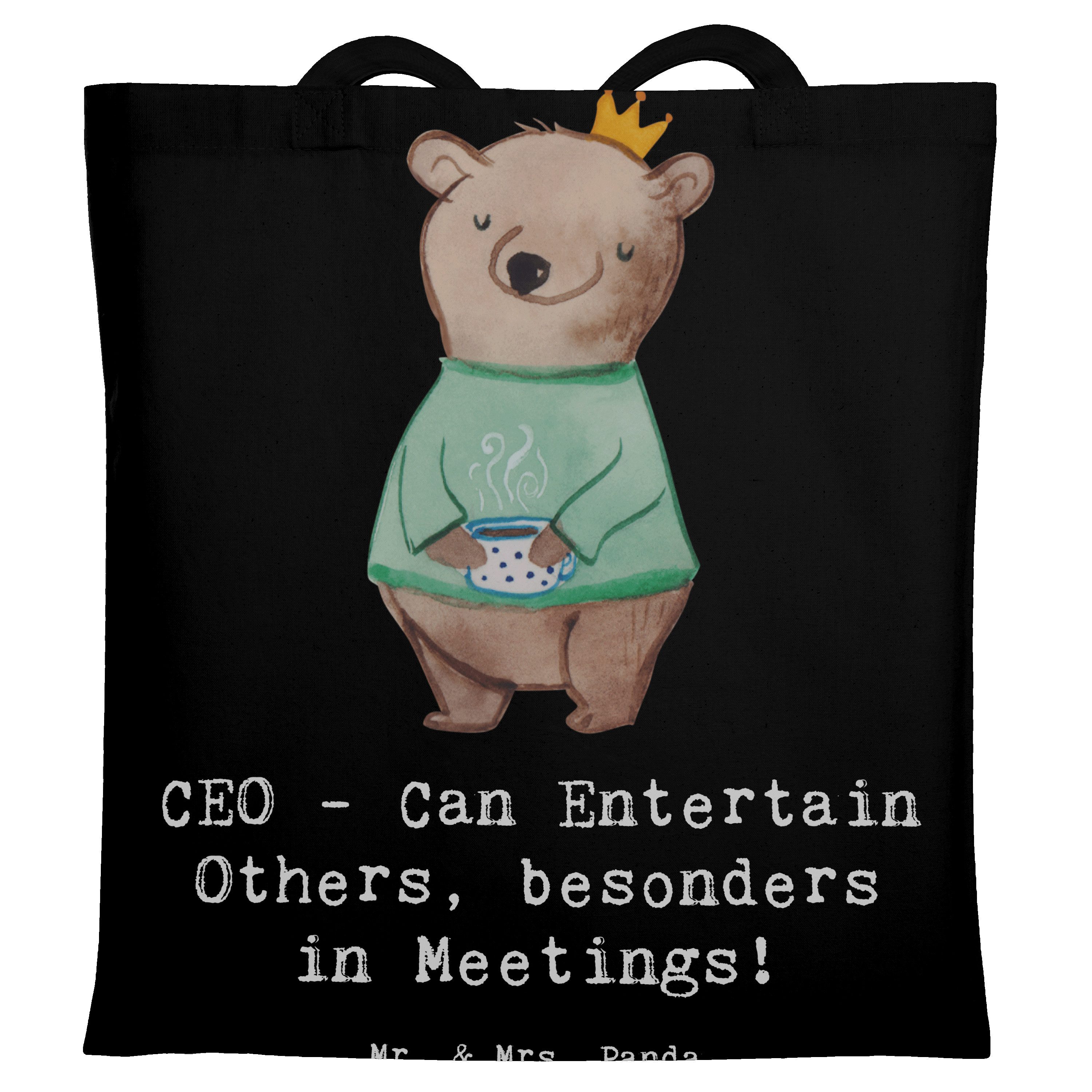 Tragetasche CEO Unterhaltungskünstler - Schwarz - Geschenk, Meetings, Badetasche