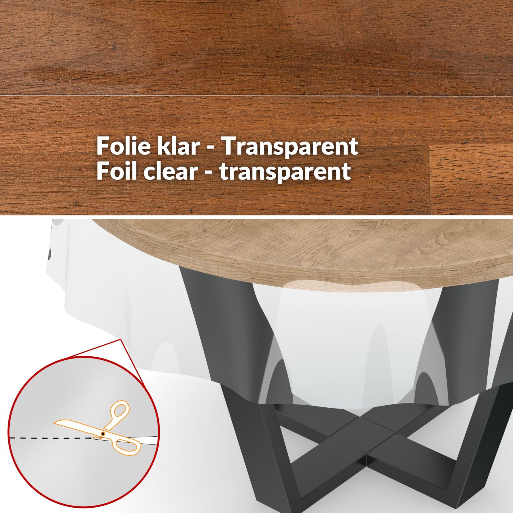 ANRO Tischdecke KLARA abwaschbar Tischfolie transparent Gartentischdecke 0,3mm (Einzelstück 1-tlg), wasserabweisend Durchsichtig Transparent Breite 140cm