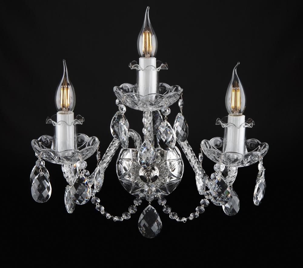 JVmoebel Kronleuchter Glas Kristall Wandlampe Elite Bohemia in elegantem Design, Transparent-Amber, Made in Europa