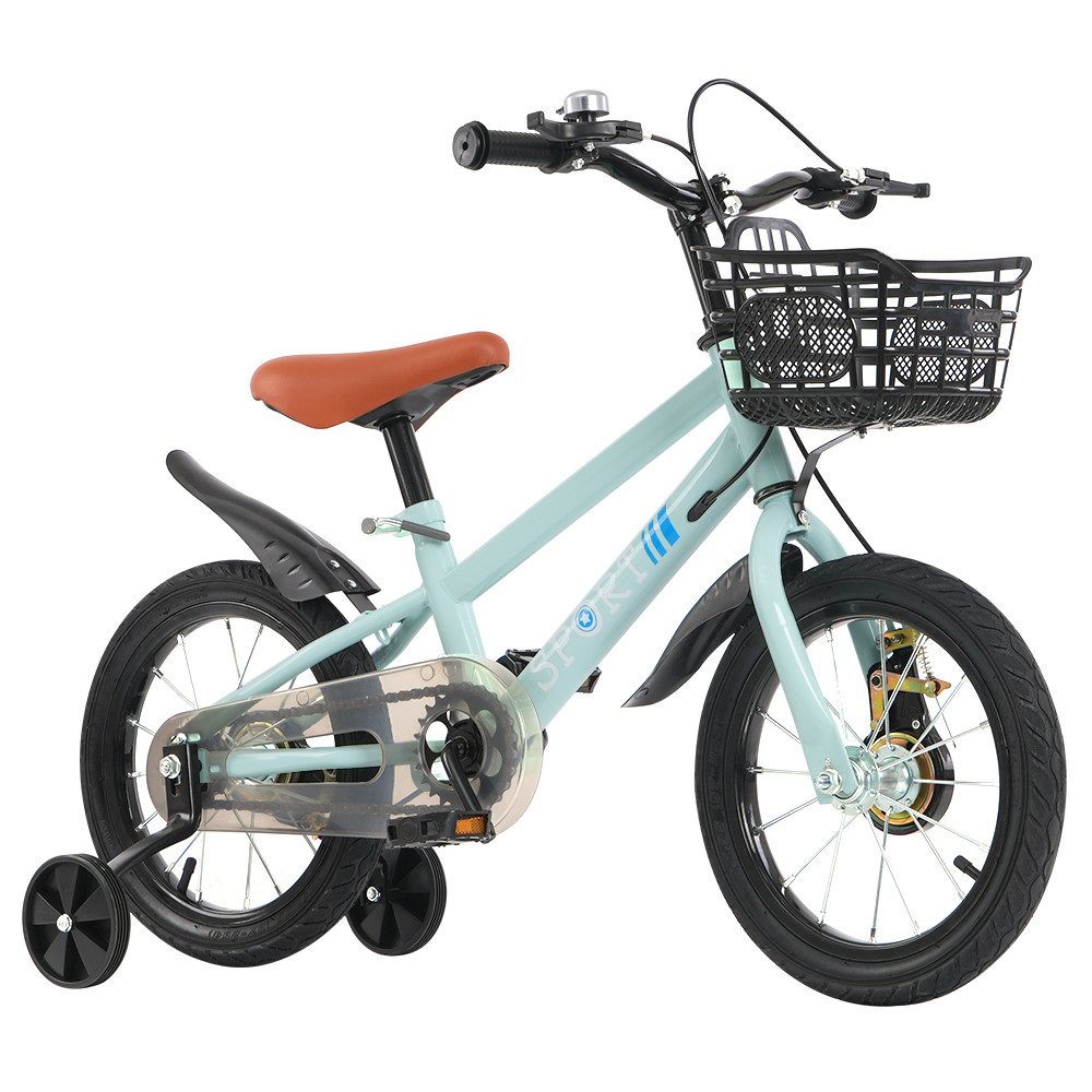 JEOBEST Kinderfahrrad Kinder Fahrrad Fahrräder Bicycle Kinderrad inkl. Korb (12 14 Zoll), 4 Gang, (1-tlg.,Kinder Fahrrad, Fahrrad für Kinder, Mit Hilfsrädern)