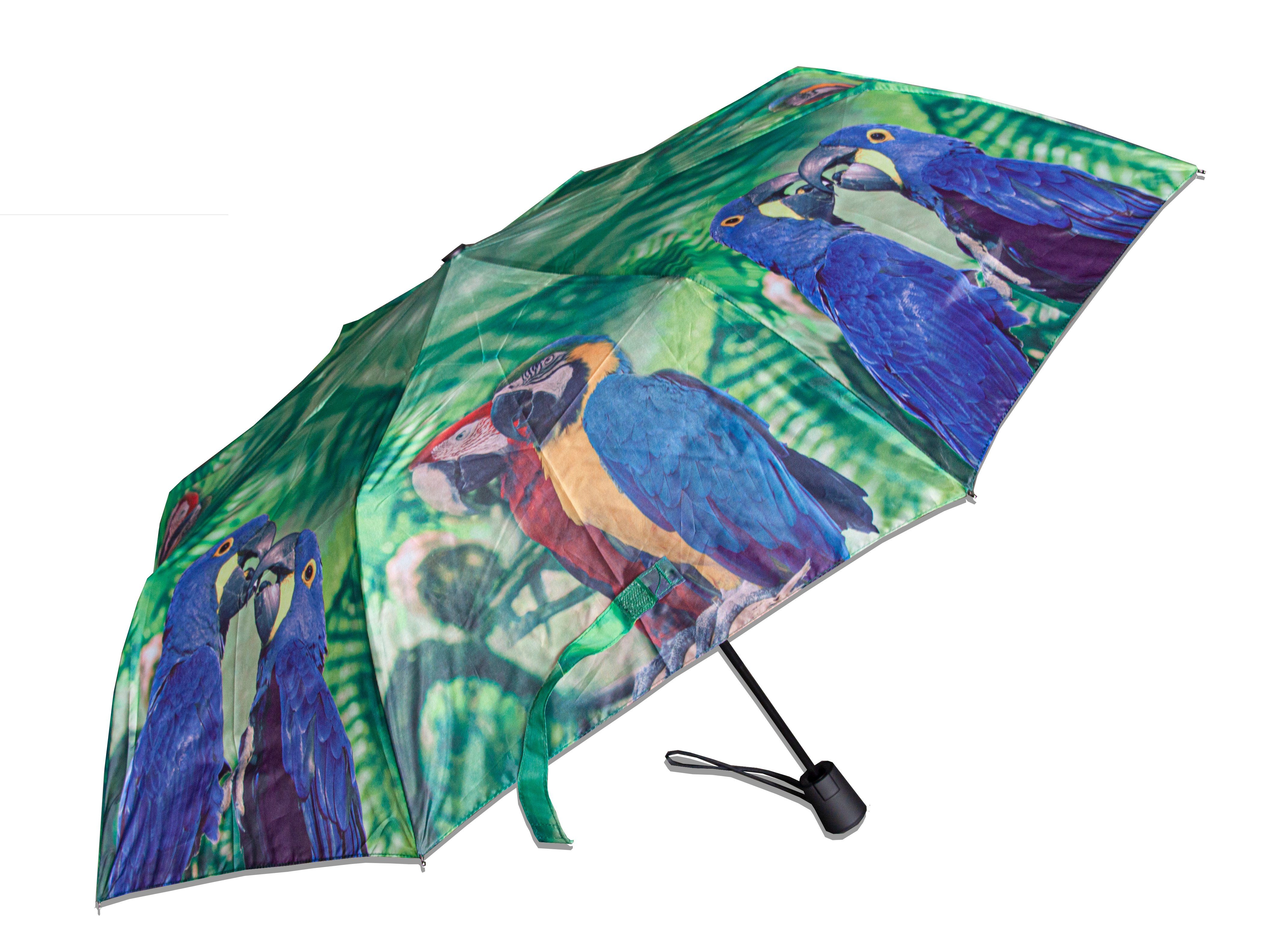 Cornelißen Taschenregenschirm Regenschirm - Papageien - Ø 95 cm