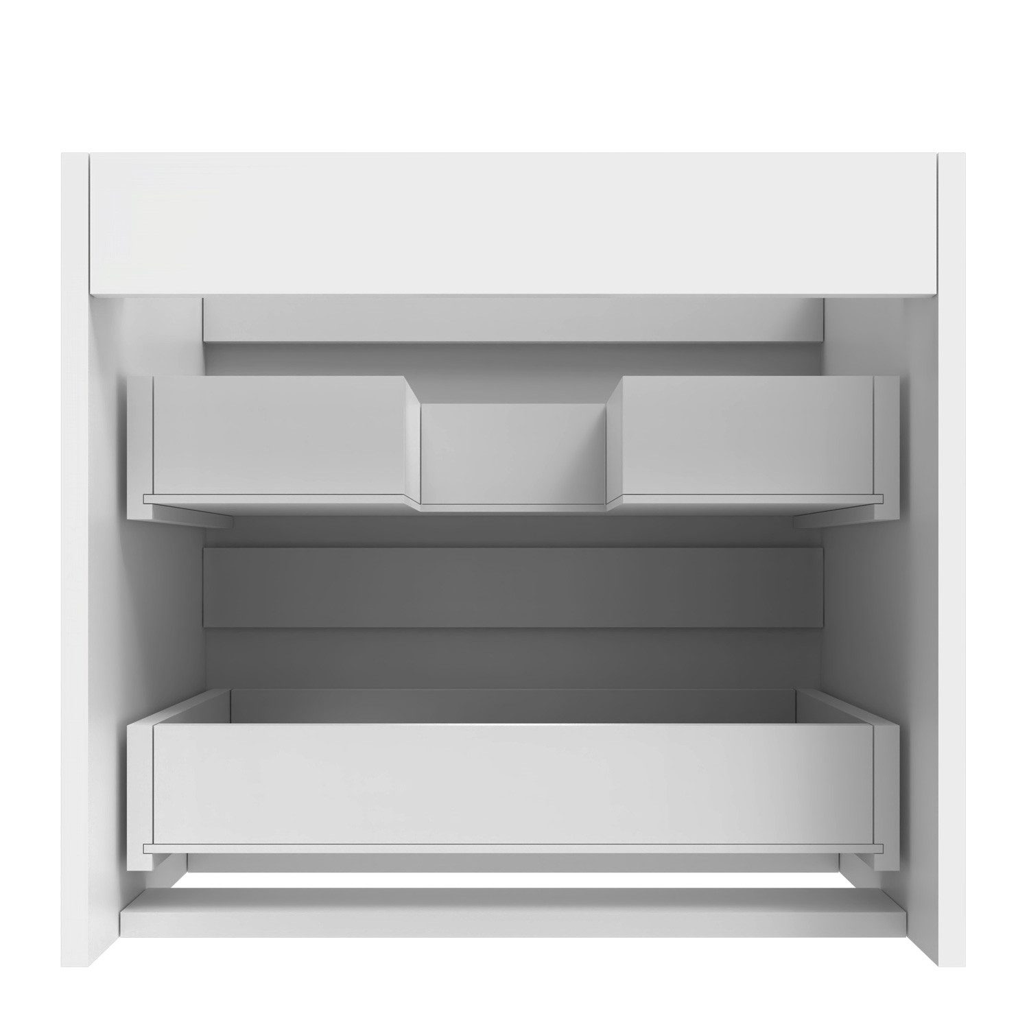duschspa Waschtisch Unterschrank Waschbeckenunterschrank Waschtischunterschrank Badschrank, 50-120cm Hängeschrank, Matt / Hochglanz – Bild 4 von 5