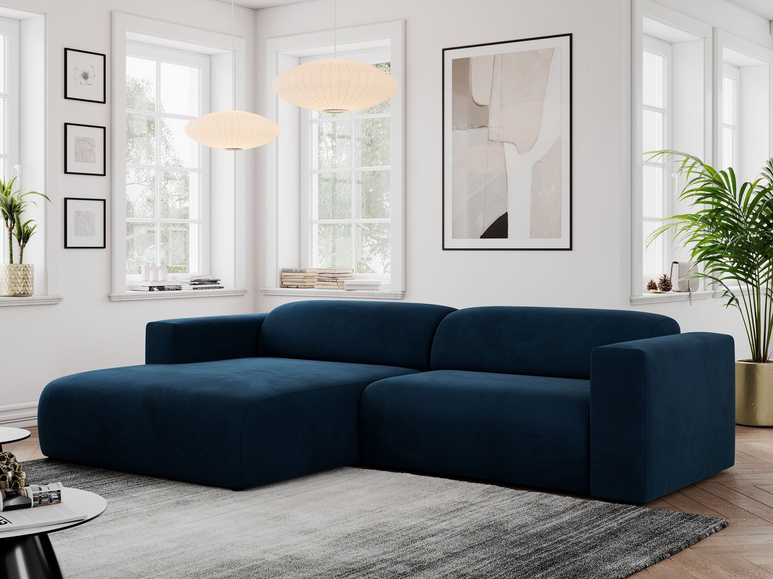 MKS MÖBEL Ecksofa PASADENA, Set, Wellenfedern, günstig online kaufen