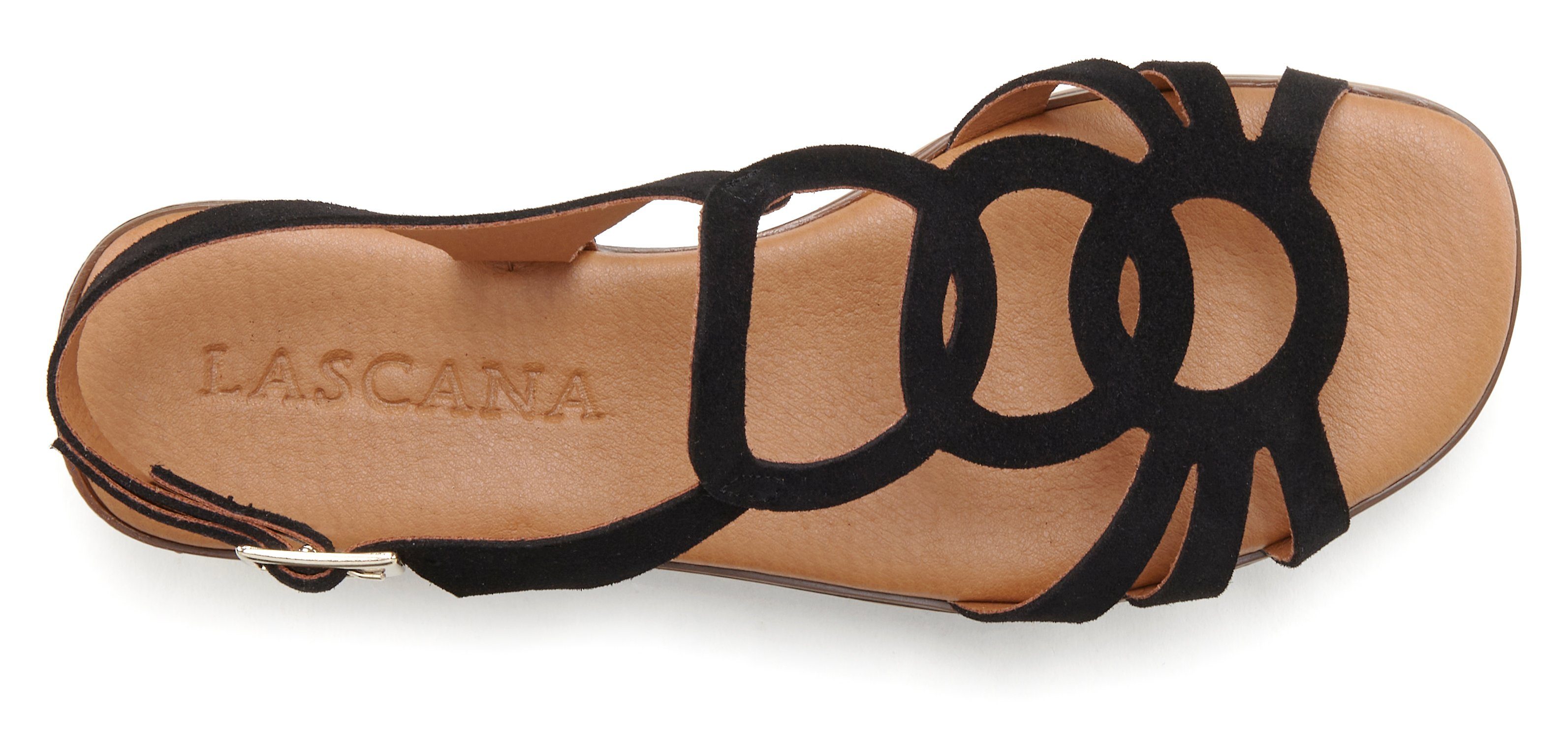 LASCANA Sommerschuh Sandale aus hochwertigem Leder, Sandalette, Sommerschuh