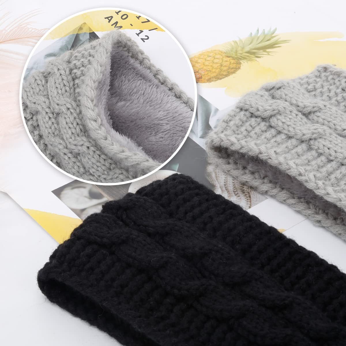 Cachito Stirnband Damen Stirnbänder Gestrickte Verdicken Haarband