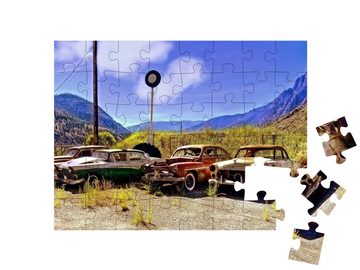 puzzleYOU Puzzle Ausrangierte Oldtimer, 48 Puzzleteile, puzzleYOU-Kollektionen Autos