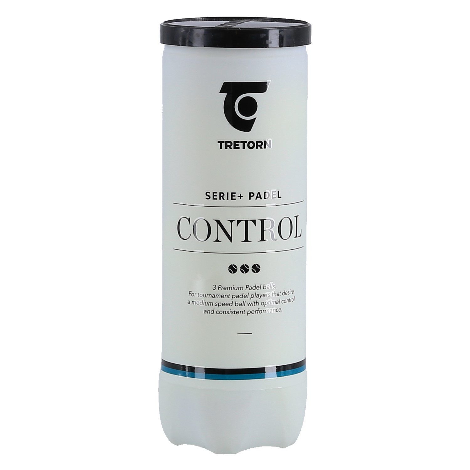 Tretorn Padelball Serie+ Plus Padel Control (weicher Kautschukkern) Dose 3er