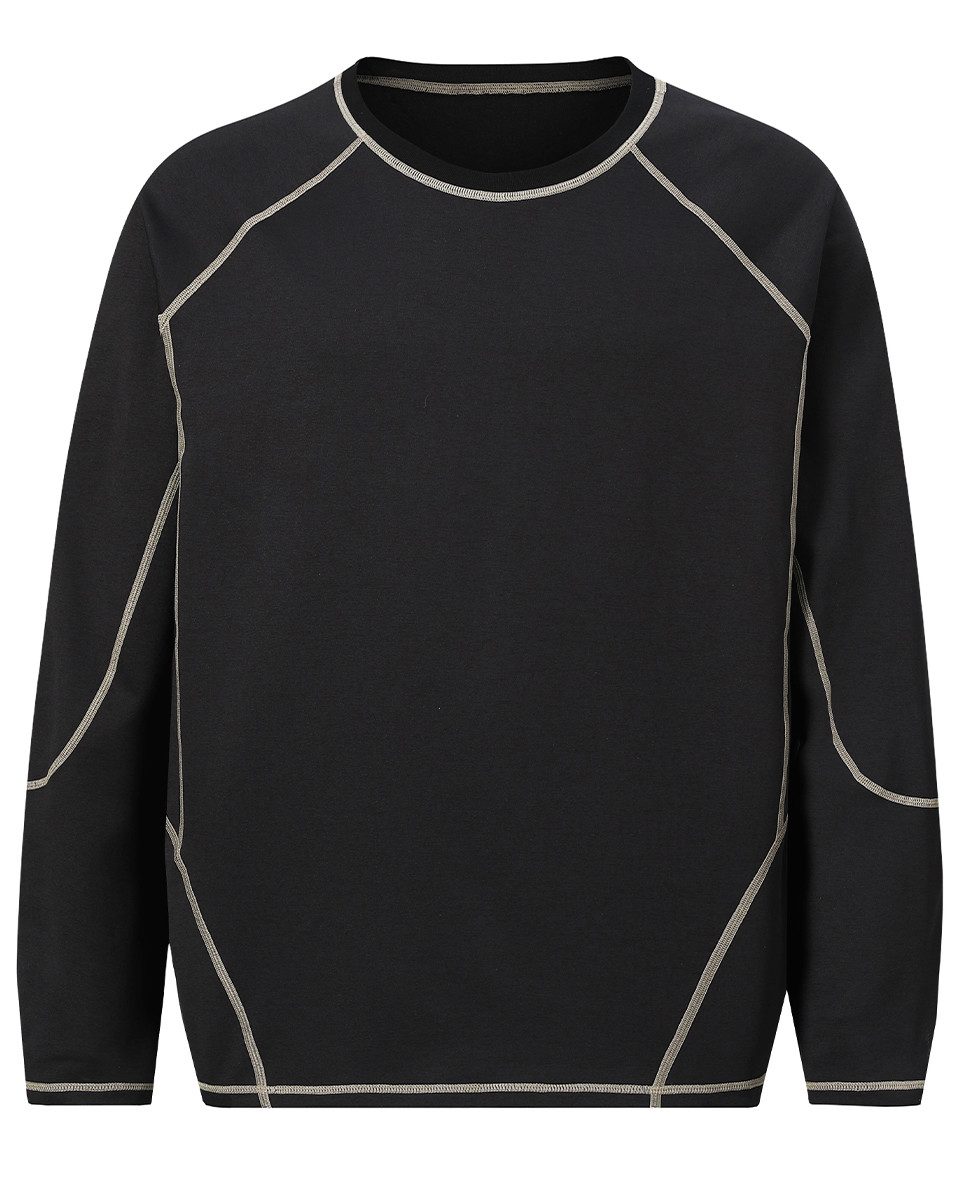YOUTHUP Funktionsshirt Herren Langarmshirt Rundhals mit gebürstetem Futter