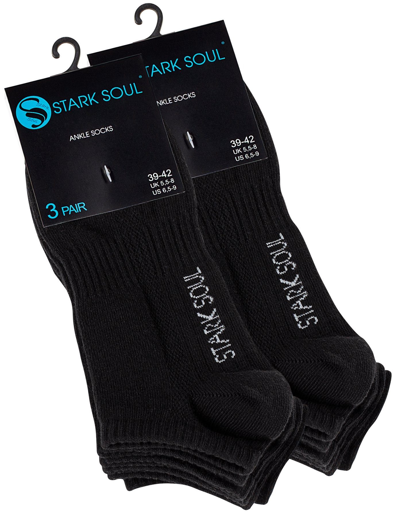 Stark Soul® Sneakersocken Sneaker Socken Mesh gekämmte Baumwolle, Premium Qualität, Unisex 6 Paar