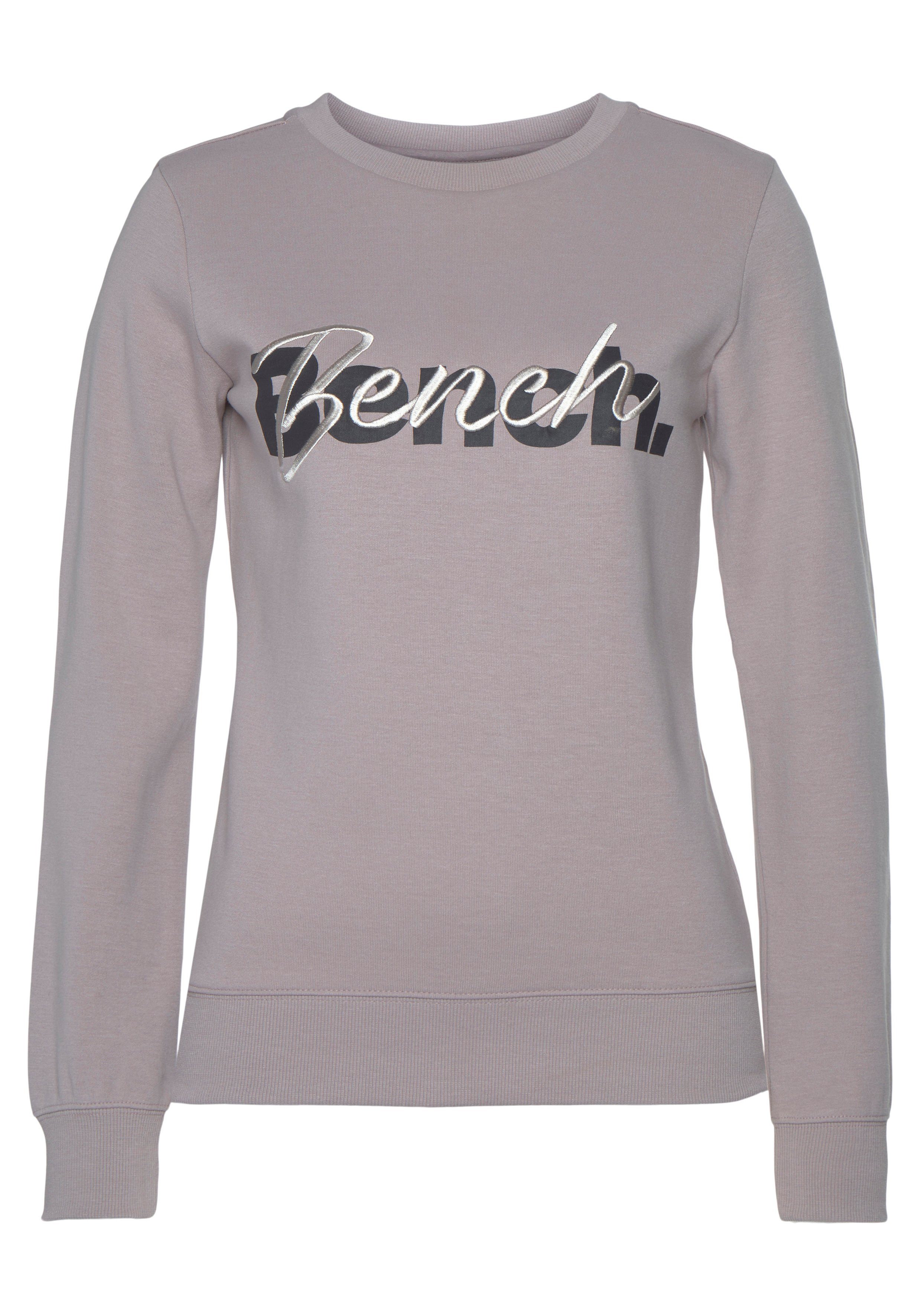 Loungeanzug und Logodruck mit rauchrosa Sweatshirt Loungewear Stickerei, Bench.