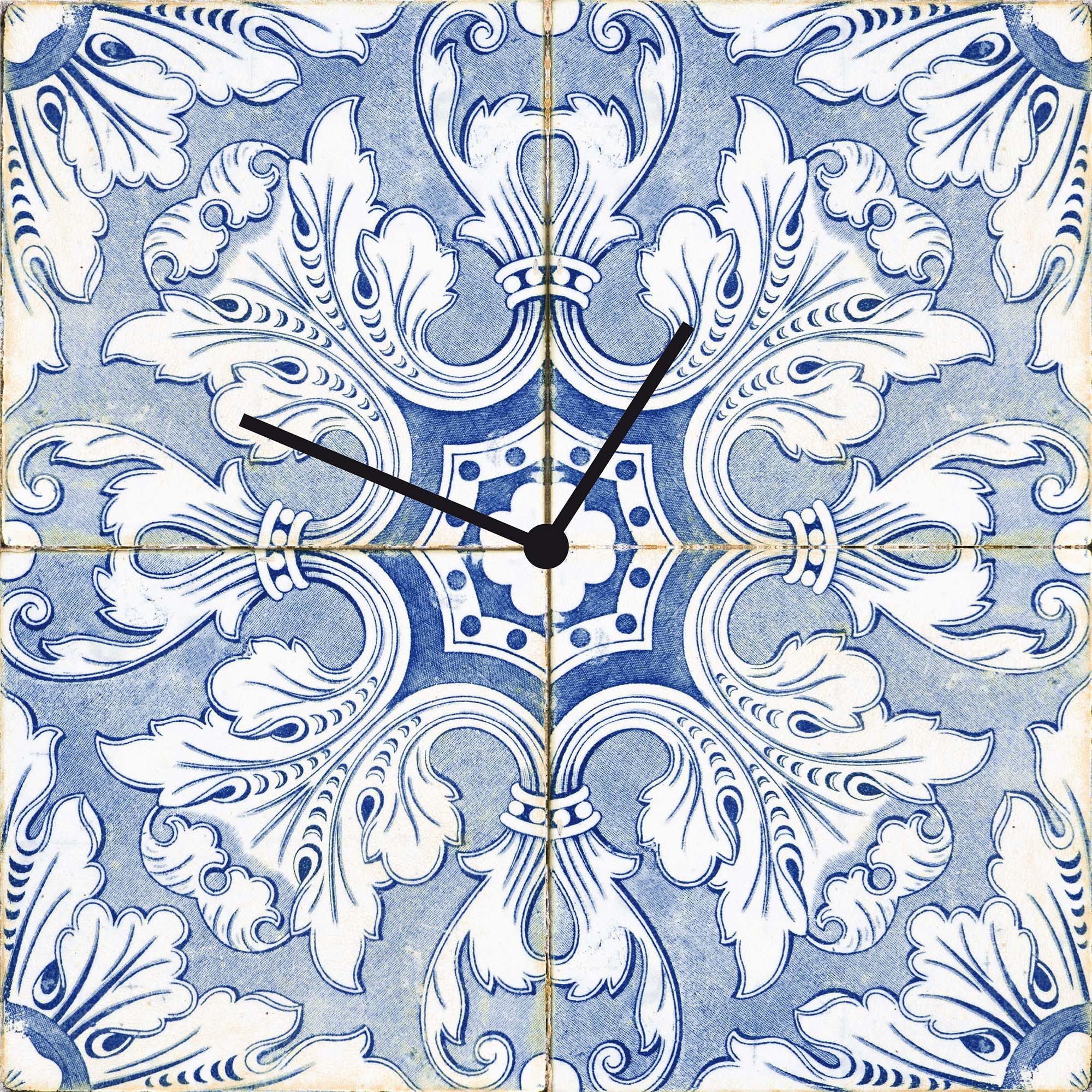 queence Wanduhr Sophia, Fliesenoptik (Uhr, geräuschlos, günstig online kaufen