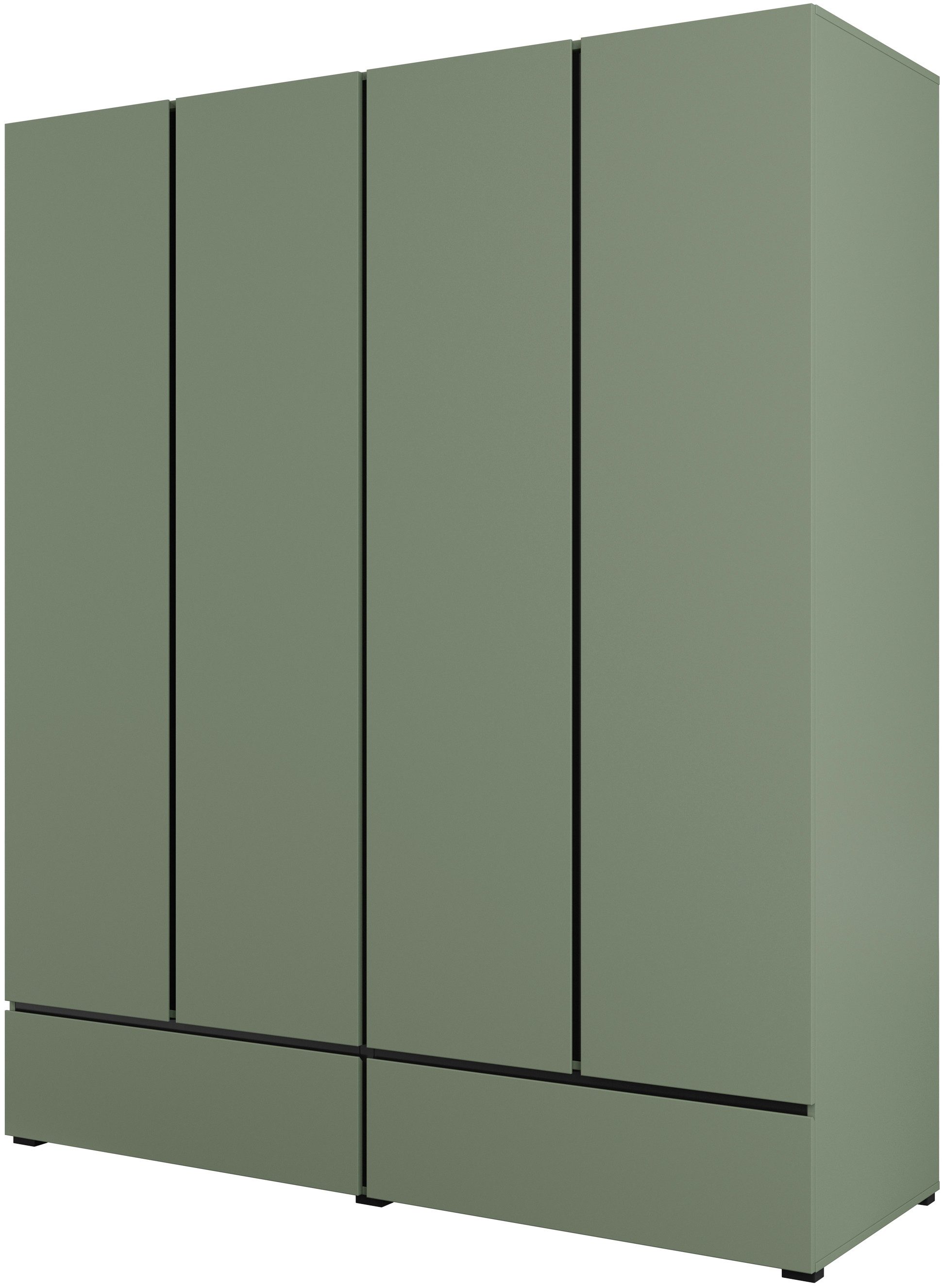 Home affaire Drehtürenschrank Cross, moderner griffloser Kleiderschrank Wäs günstig online kaufen