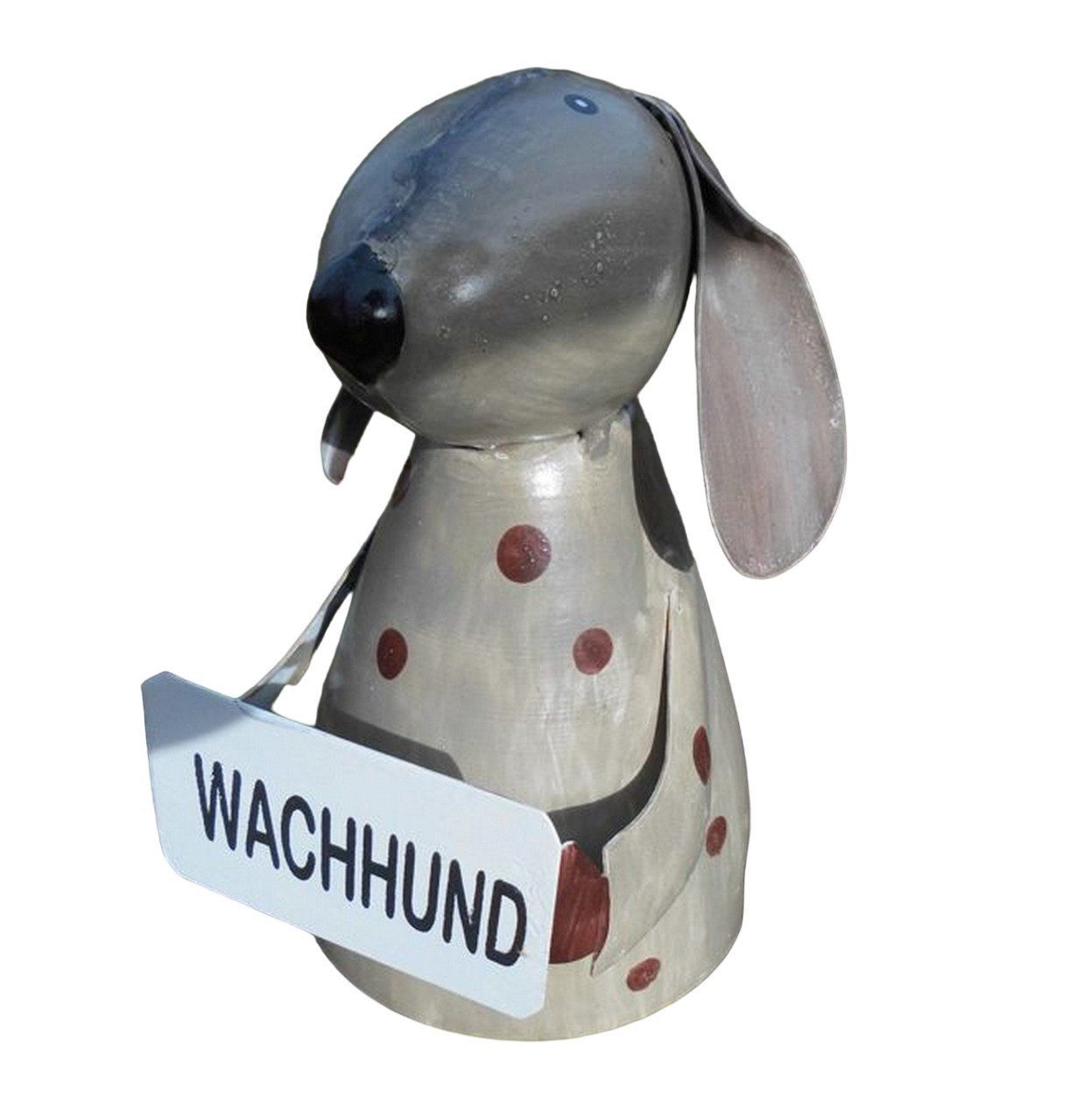 Deko-Impression Dekofigur Zaunfigur Pfahlhocker Zaunhocker Wachhund Beagle grau-gefleckt 14 cm (1 St)