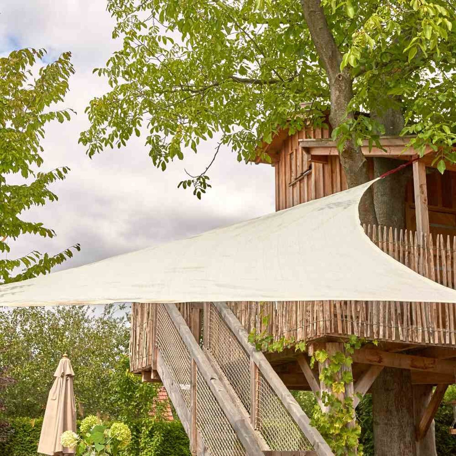 Siena Garden Sonnensegel Solino Sonnensegel ecru 180g/m² HDPE, 3-eckig, 5x5x5m