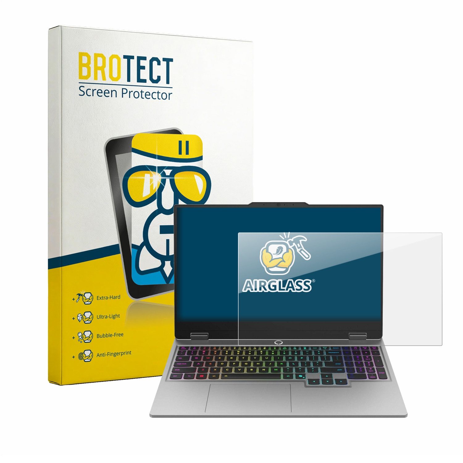 BROTECT Displayschutzglas Folie für Lenovo LOQ 17i Gen 10 17", Schutzfolie Glas Panzer Display Schutz klar