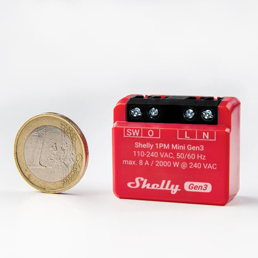 Shelly Shelly Shelly 1PM Mini Gen3 Schalt-Messaktor Wi-Fi, Bluetooth Smart-Home-Zubehör
