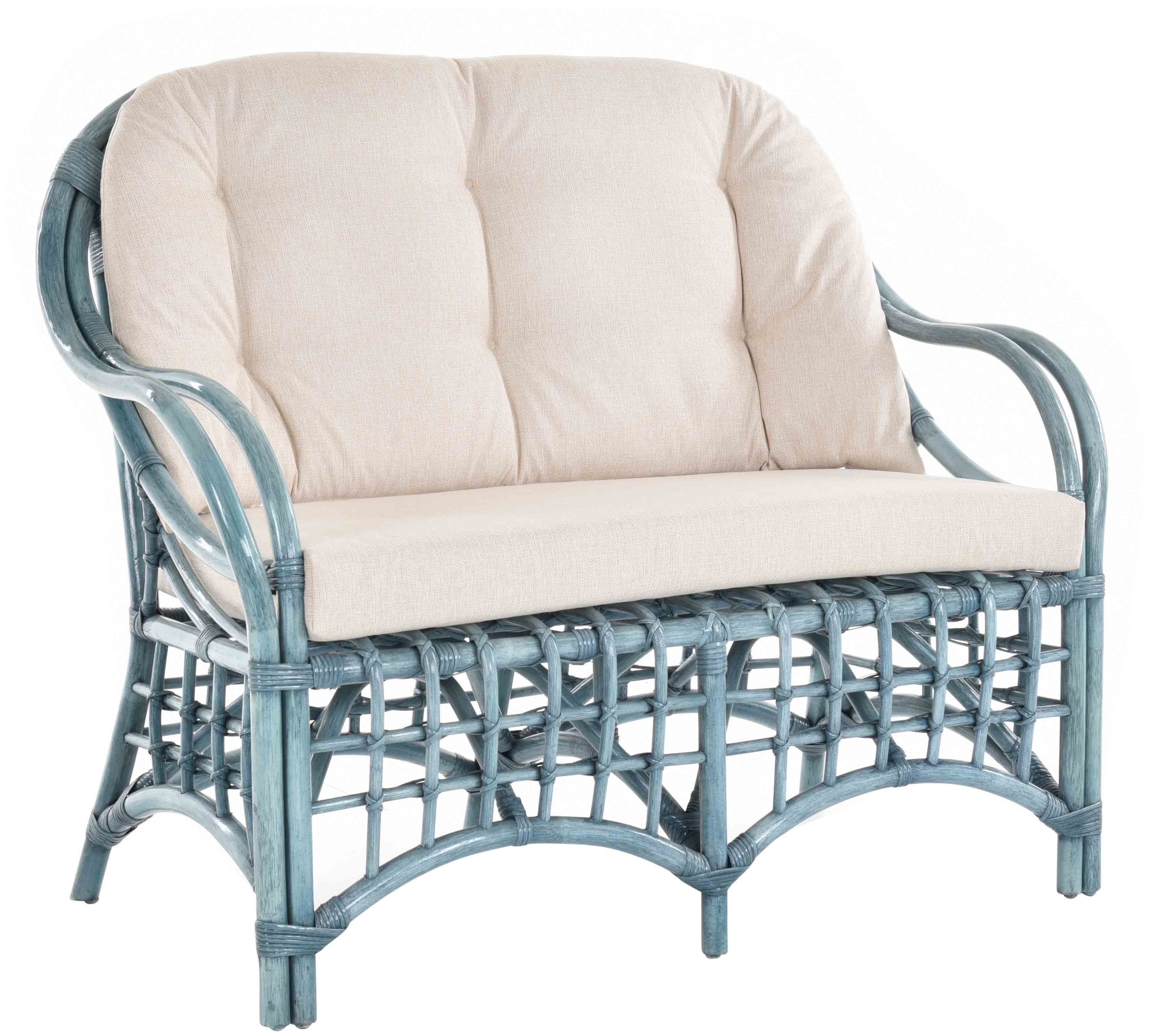 Krines Home Loungesofa Rattansofa 2-Sitzer-Sofa Wintergarten günstig online kaufen