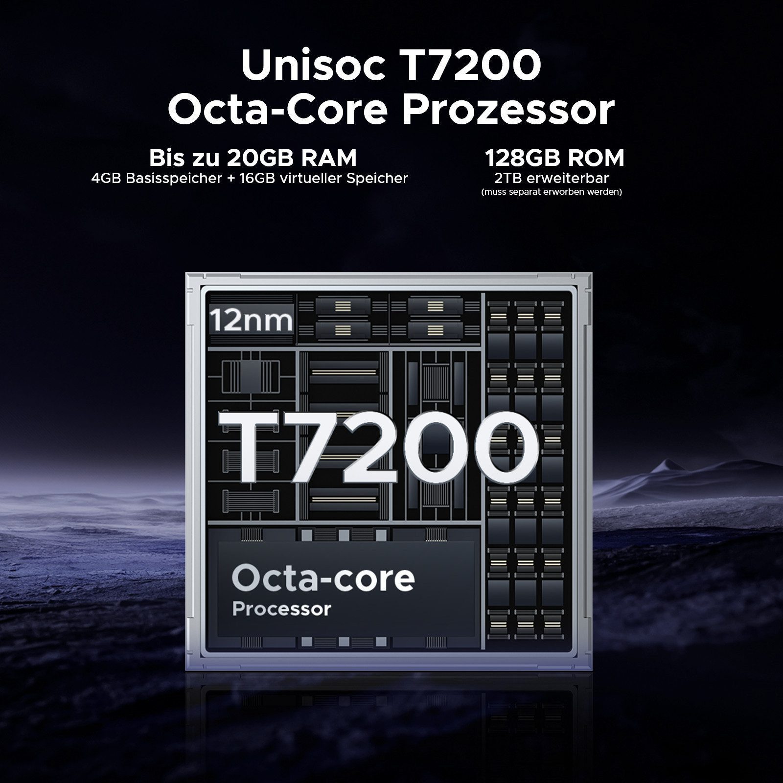 DOOGEE Android 15 Outdoor Handy Blade 20, 10300mAh, Ohne Vertrag Smartphone (6.6 Zoll, 128 GB Speicherplatz, 20GB+128GB/2TB, Ultradünn 15,8mm, OTG/NFC/Face ID)