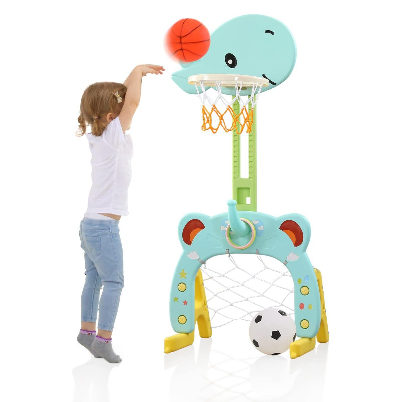 Kinder Eingestellt Basketballständer Mit Basketballkorb für Baby 