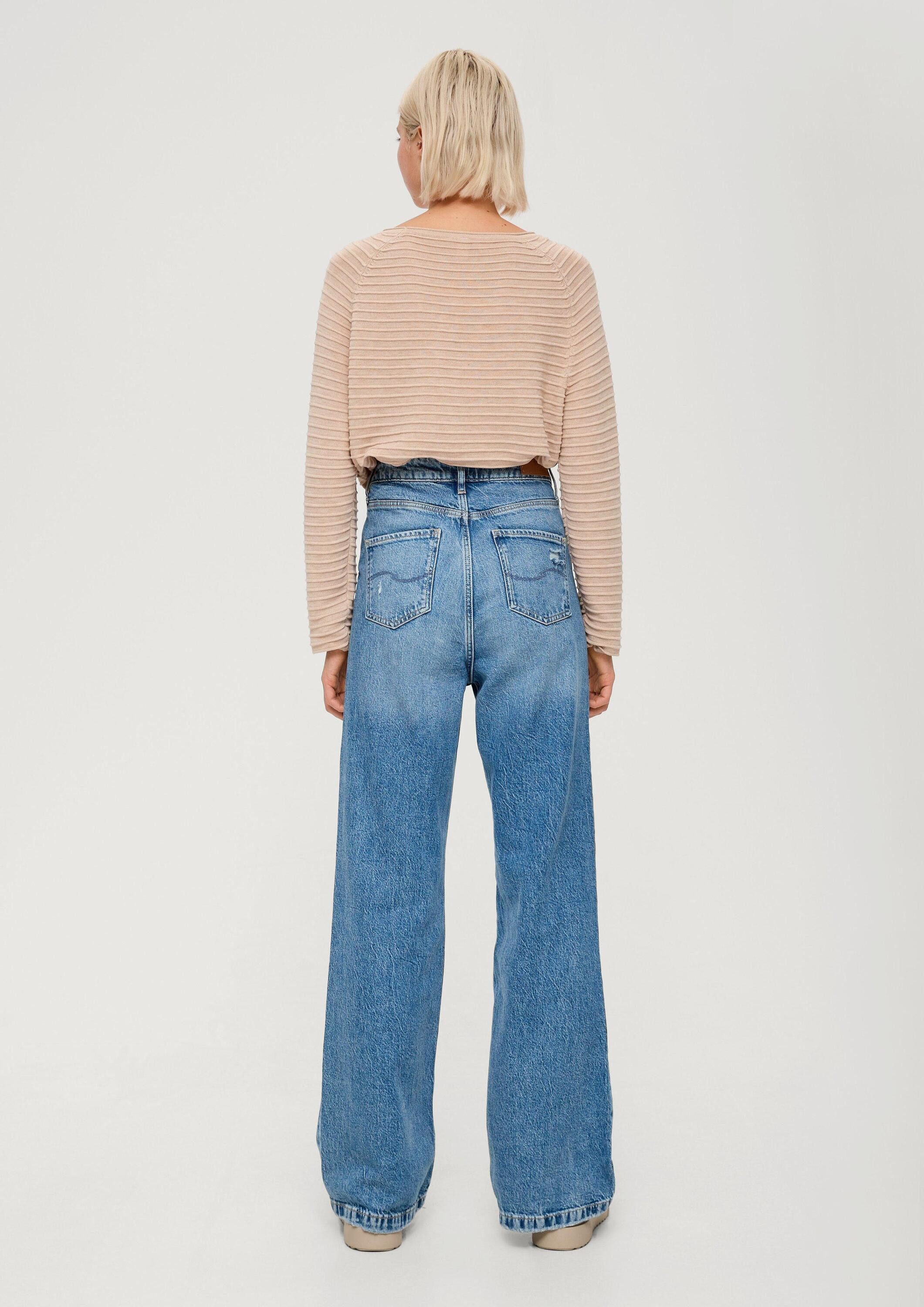 QS Longpullover Strickpullover Pullover aus Viskosemix