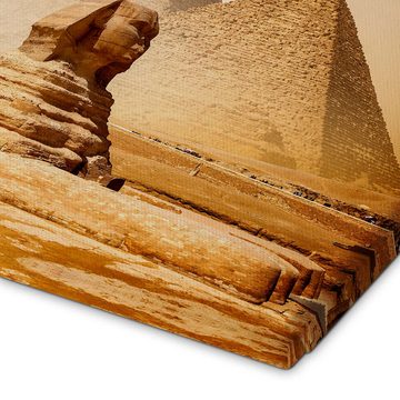 Posterlounge Leinwandbild Editors Choice, Sphinx und Pyramiden in der ägyptischen Wüste, Fotografie