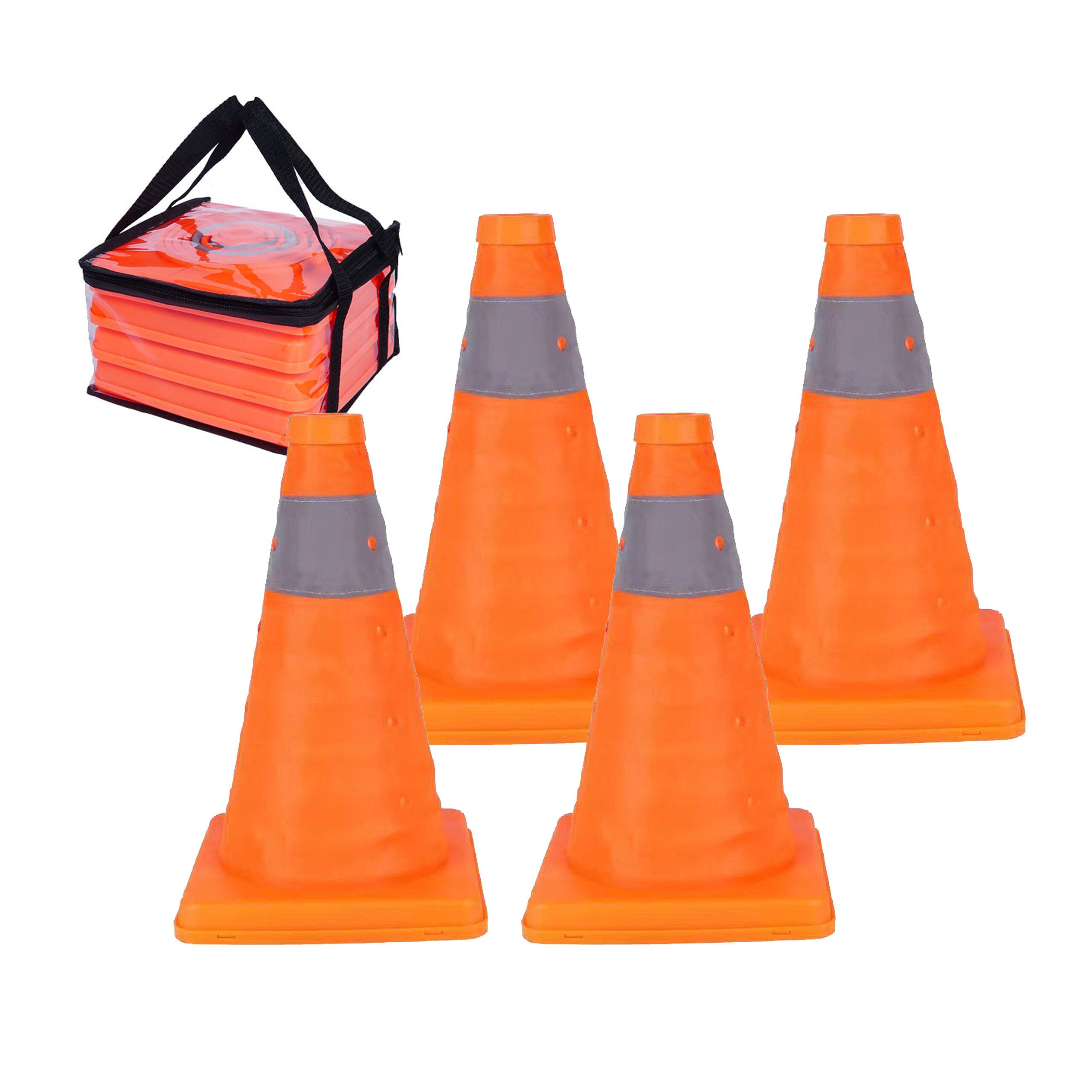 relaxdays Pylonen Faltbare Pylonen im 4er Set (4-tlg)