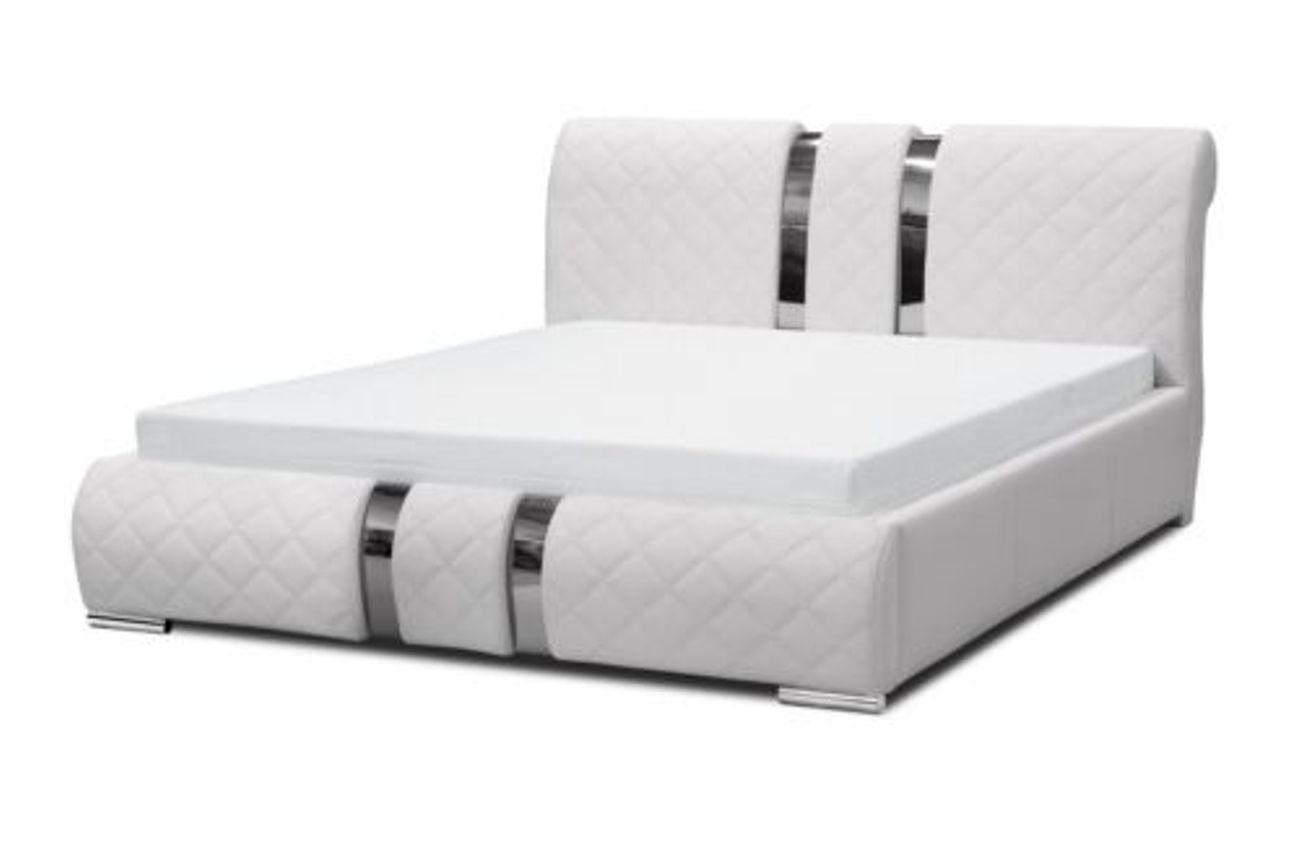 Kasten Doppelbett Bettgestell, Bett mit Weiß JVmoebel Betten Bettgestell Neu 180cm