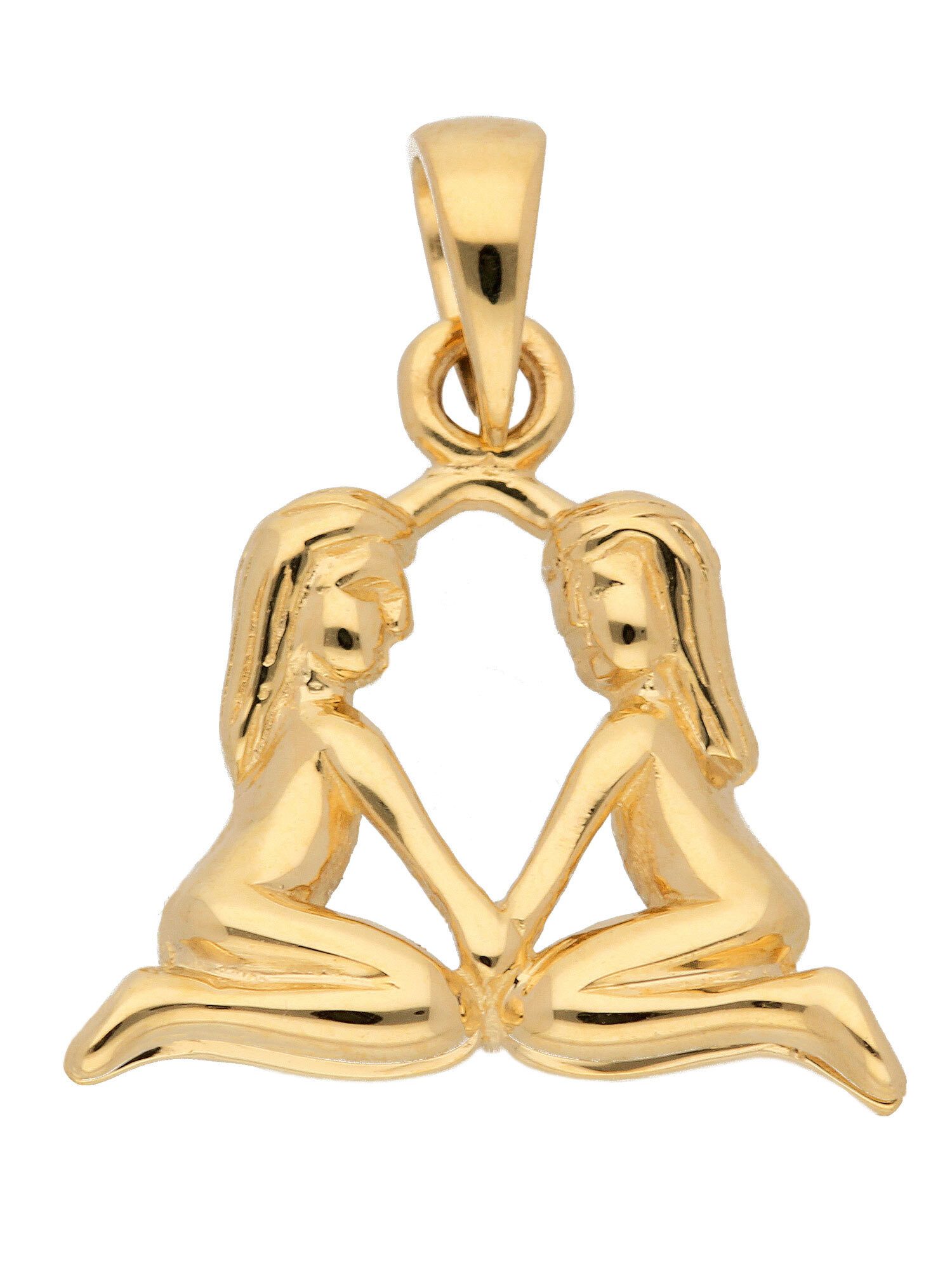 Kettenanhänger 585 Gold Sternzeichen Anhänger Zwilling
