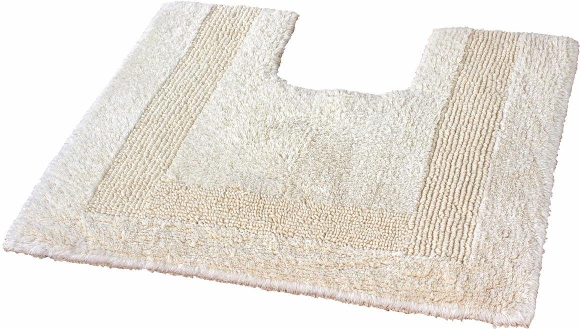 Kleine Wolke Badematte Arizona, Höhe 16 mm, beidseitig nutzbar, fußbodenheizungsgeeignet, Baumwolle, rechteckig, Badteppich, Uni Farben, mit Bordüre