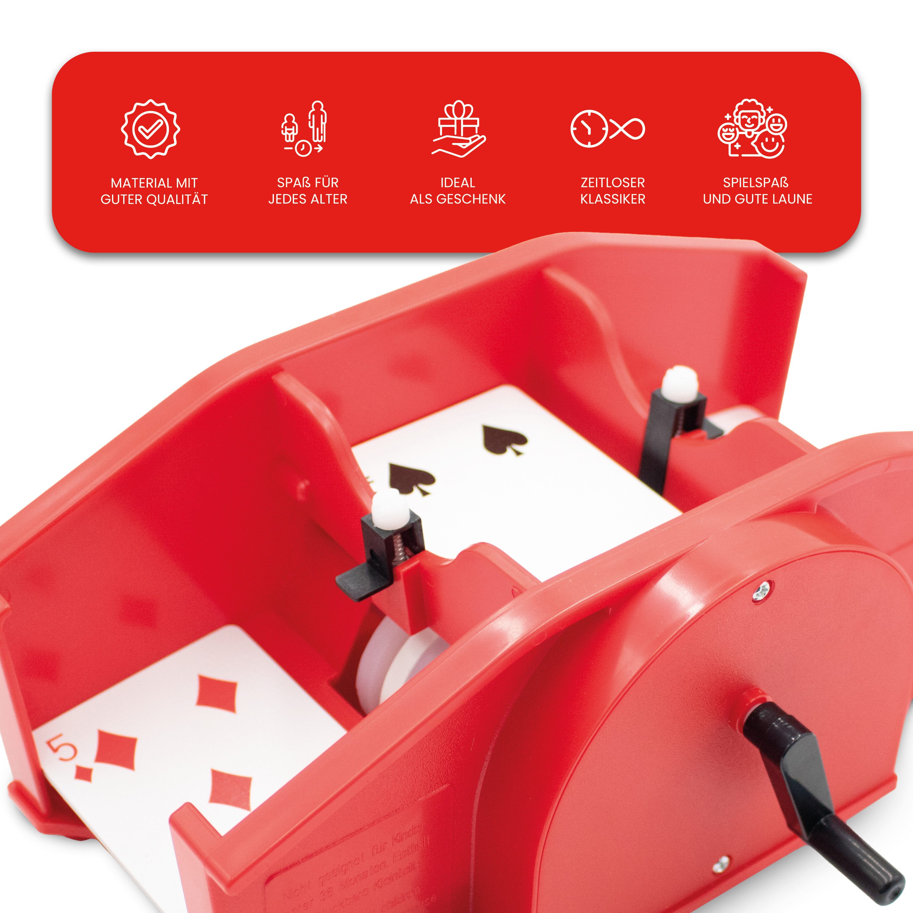 Kyto Spiel Kyto Kartenmischmaschine rot inkl. 1x Spielkarten + 4x Kartenhalter