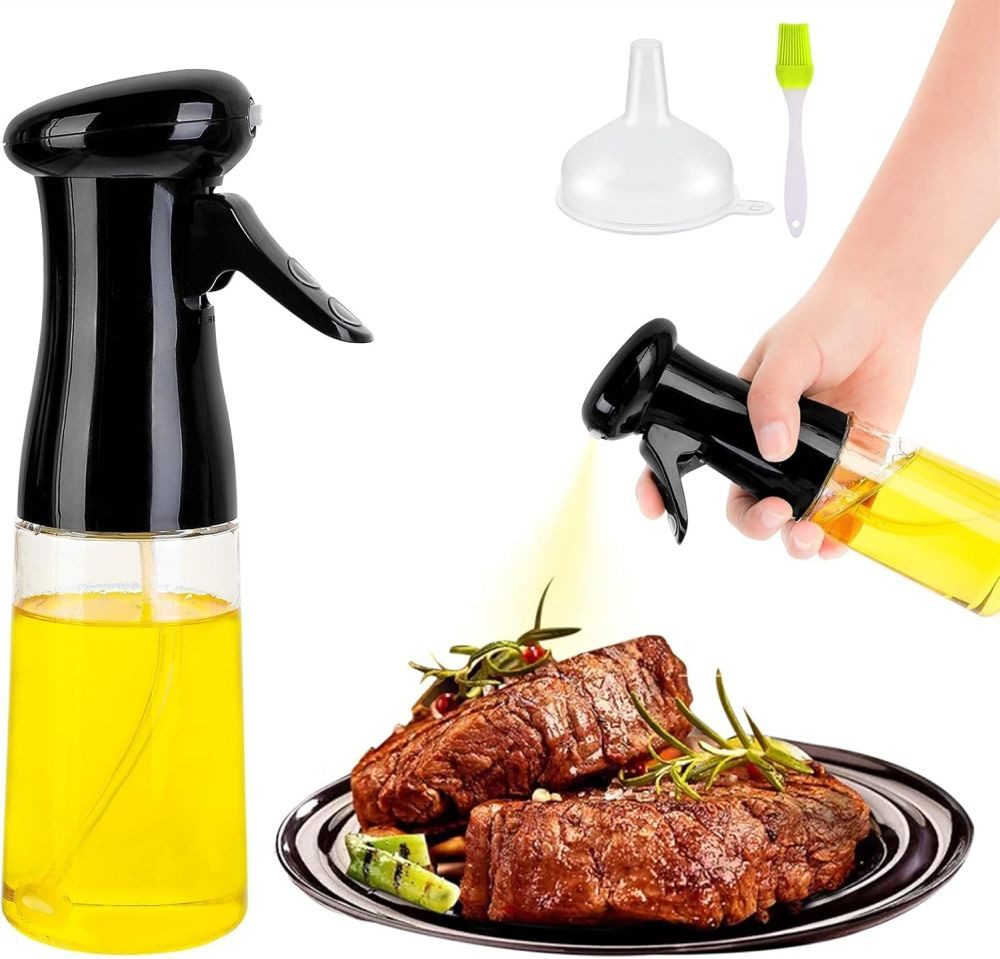 Ölausgießer Öl-Sprühflasche feinzerstäubend für Küche Grillen Salate Fitness DE.
