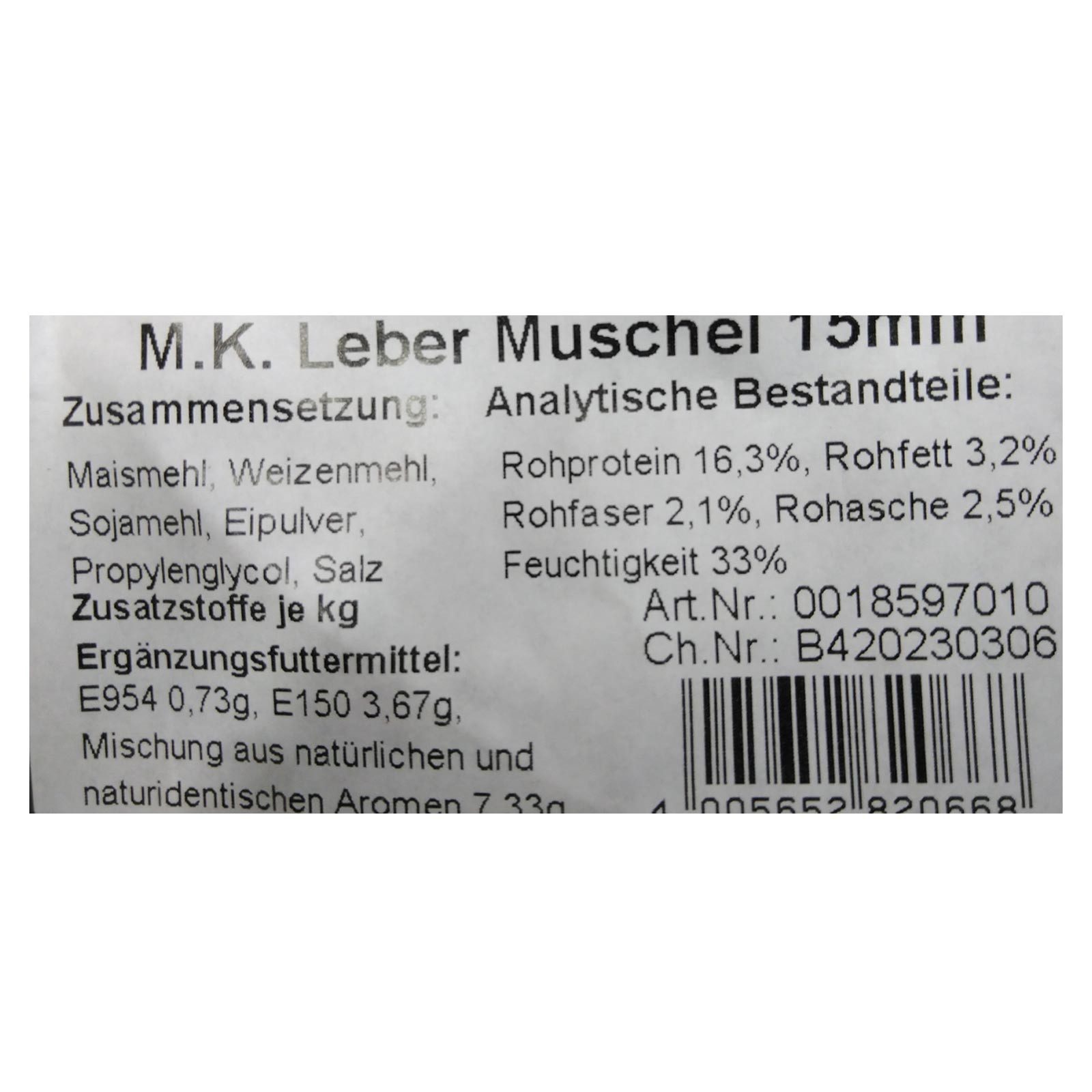 Balzer Kunstköder, Balzer Matze Koch Leber/Musche15mm Booster Balls Boilies