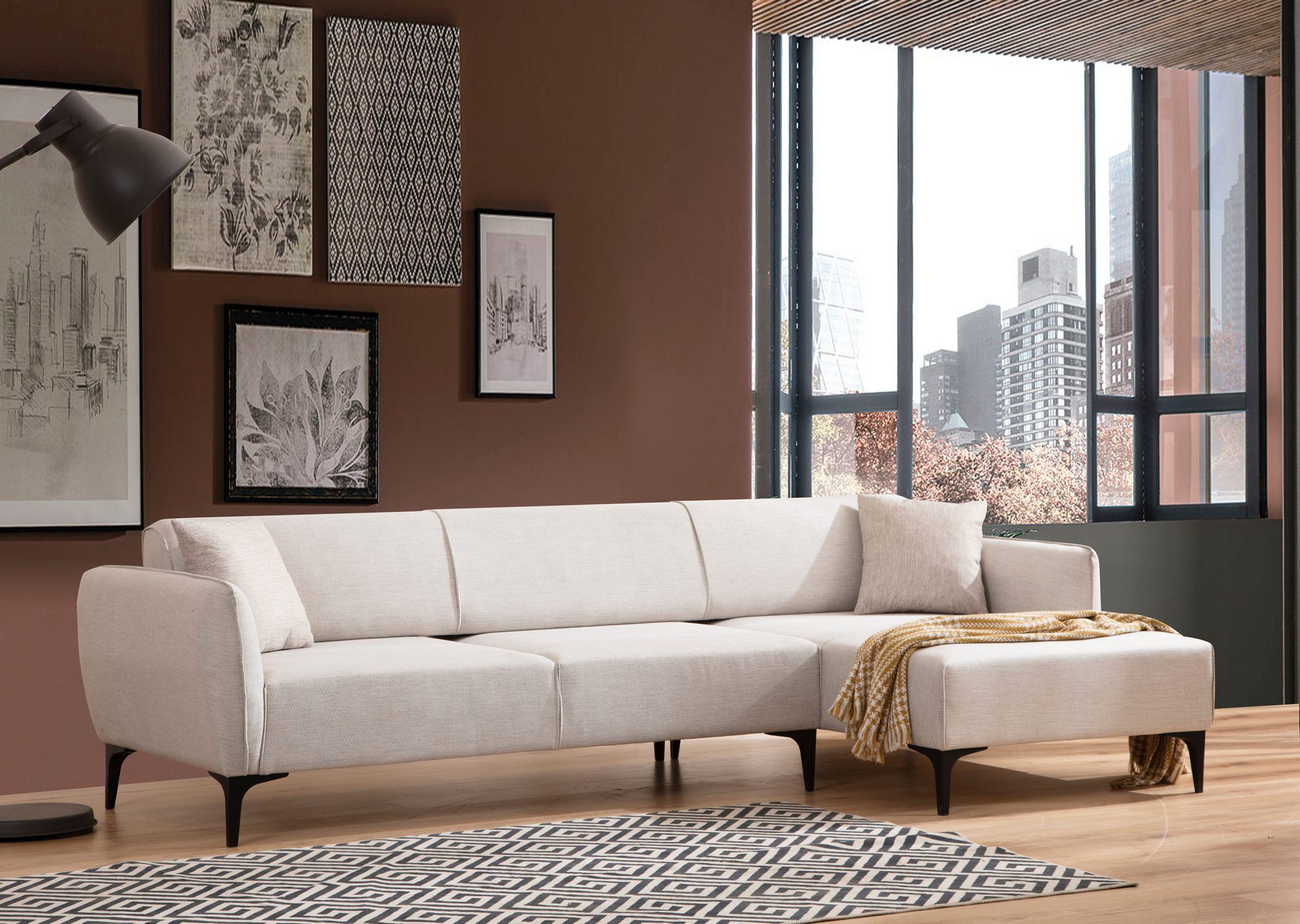 Myhomelando Ecksofa Belissimo, mit verstellbarer Rückenlehne