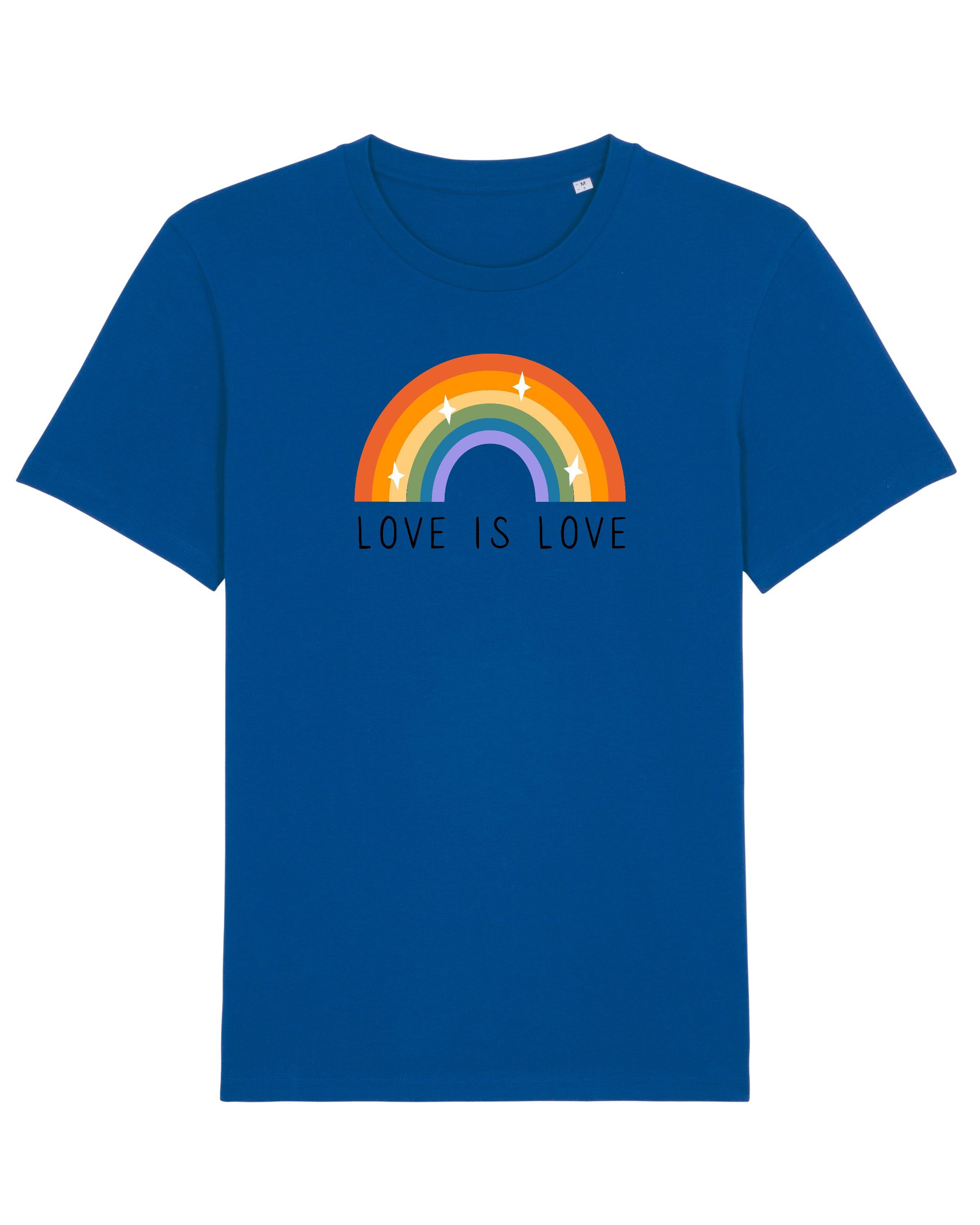 wat? Apparel blau majorelle Print-Shirt (1-tlg) Love is Love