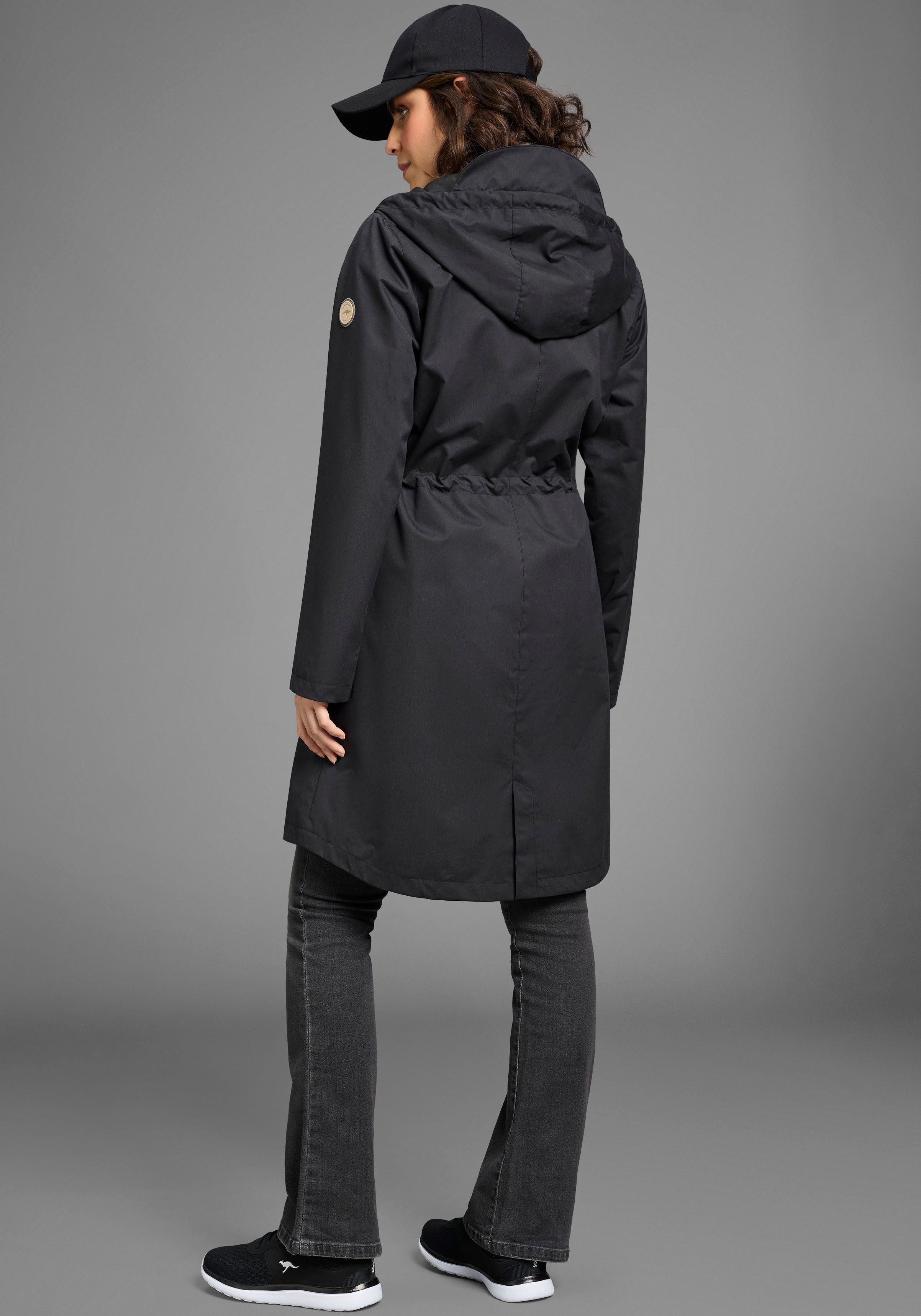 KangaROOS Funktionsparka mit Kapuze, mit gefütterter Kapuzenfütterung, Übergangsjacke