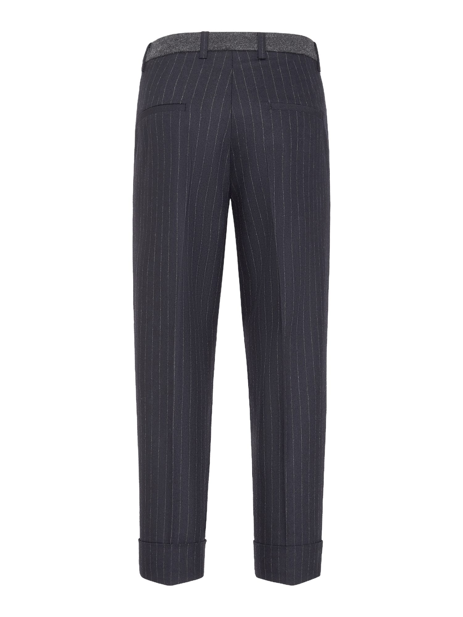 Cambio Stoffhose blau,Elegant,Wolle,Gestreift,Regular Fit,Mittel