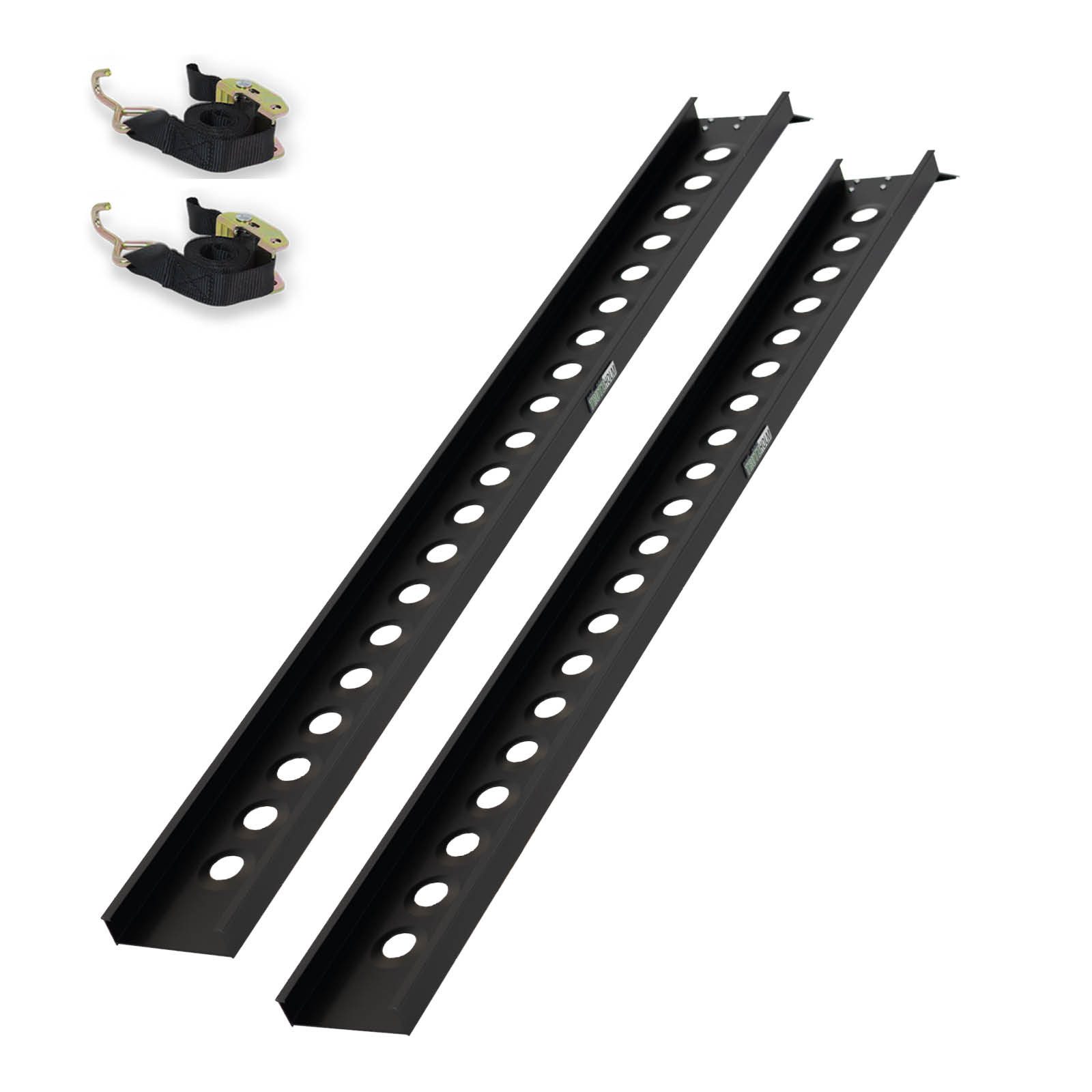 TRUTZHOLM Auffahrrampe 194 cm Traglast 400 kg Alu schwarz Seitenkante Verladerampen (2er Set)