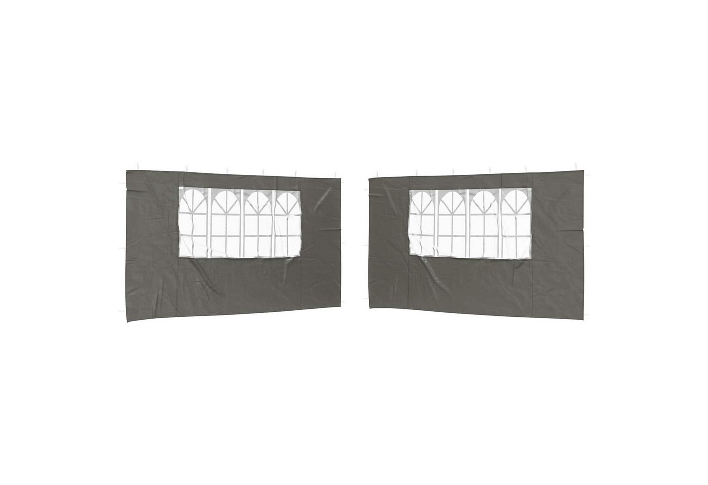 vidaXL Pavillon 400 x 195 cm Pavillon Seitenwände 2er Set 400x195 cm Anthrazit PE Stah