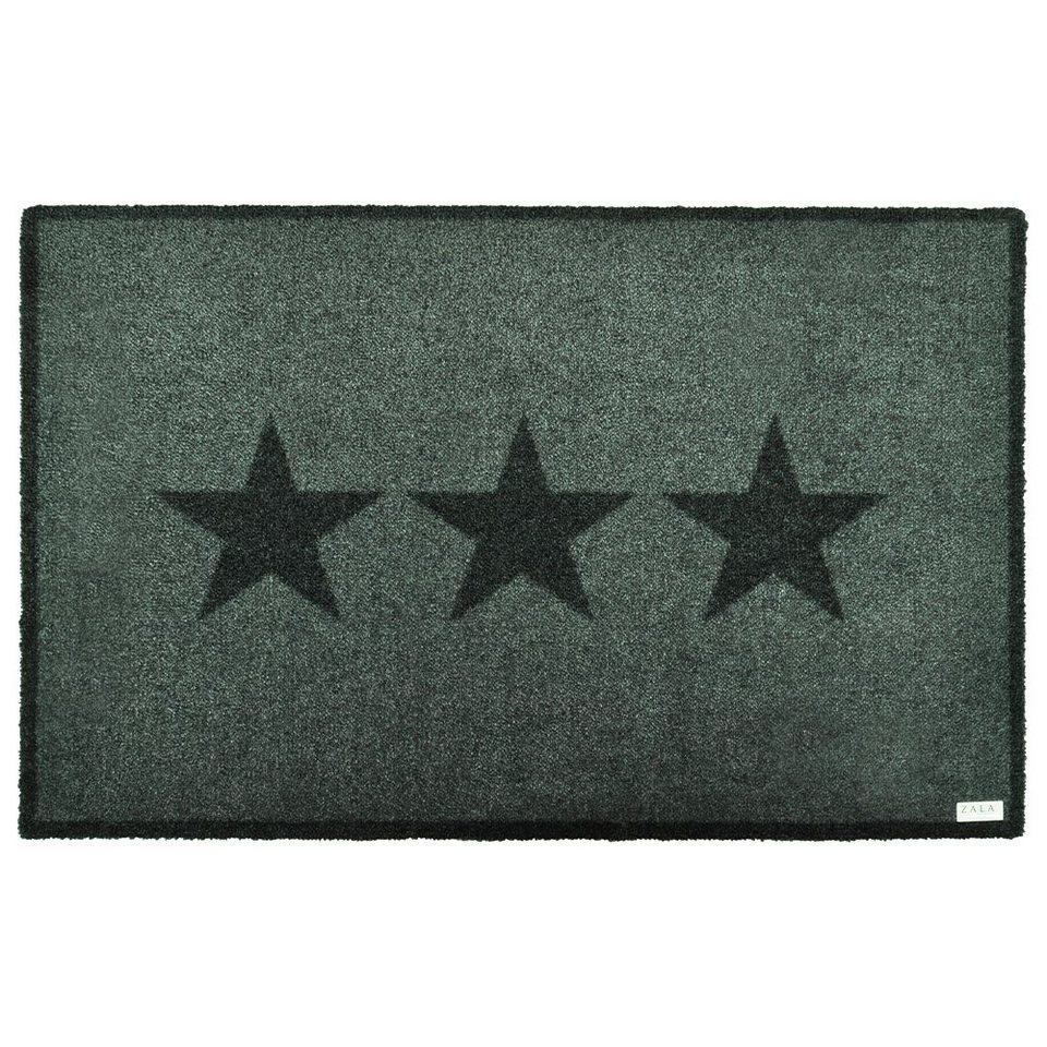 Fußmatte Fußmatte Sterne Grau Anthrazit, Zala Living, rechteckig, Höhe: 7 mm