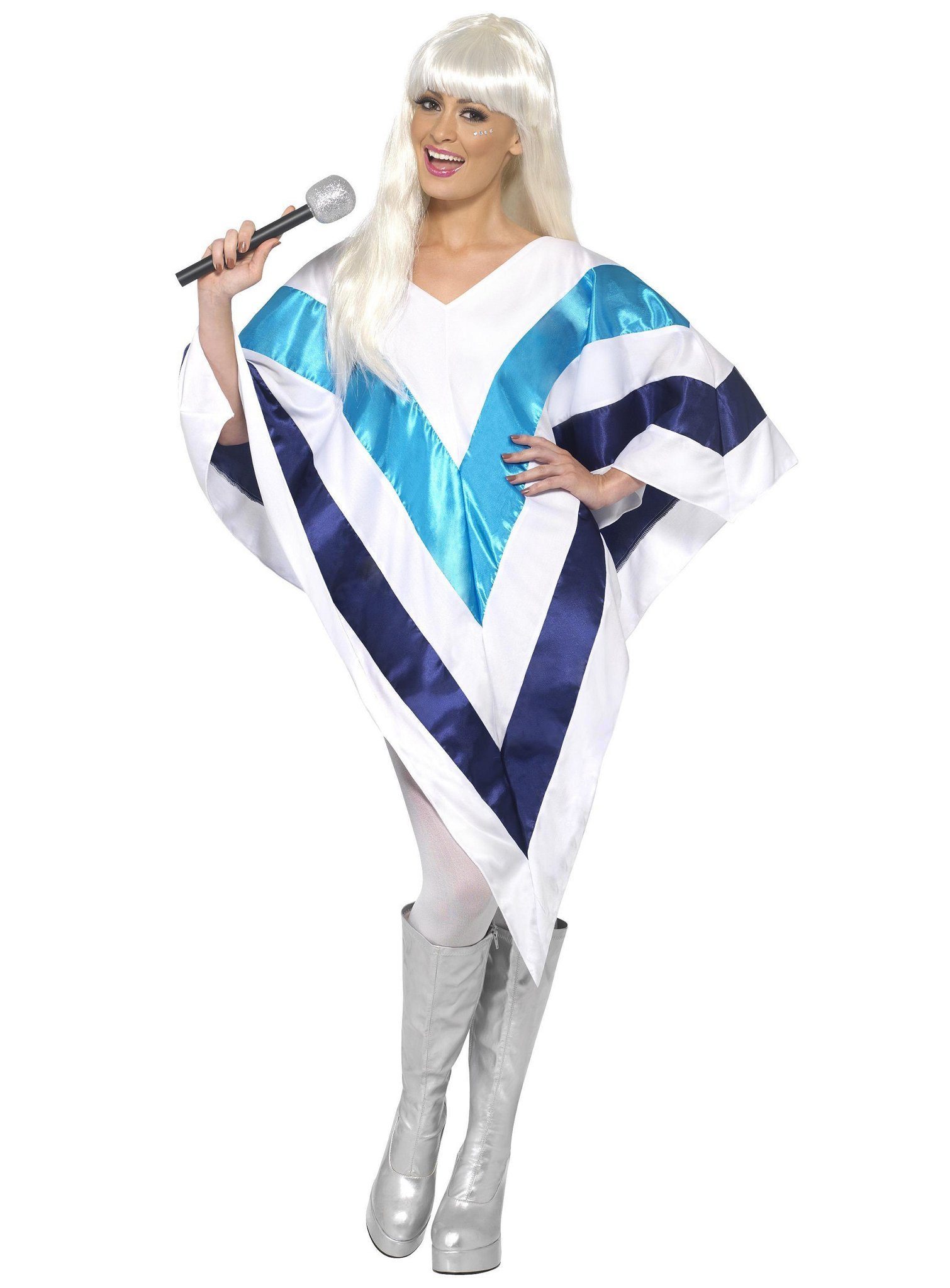 Smiffys Kostüm 70er Disco Poncho - Karnevalskostüm Damen Fasching, Der Dress kommt mir abba schon bekannt vor ...