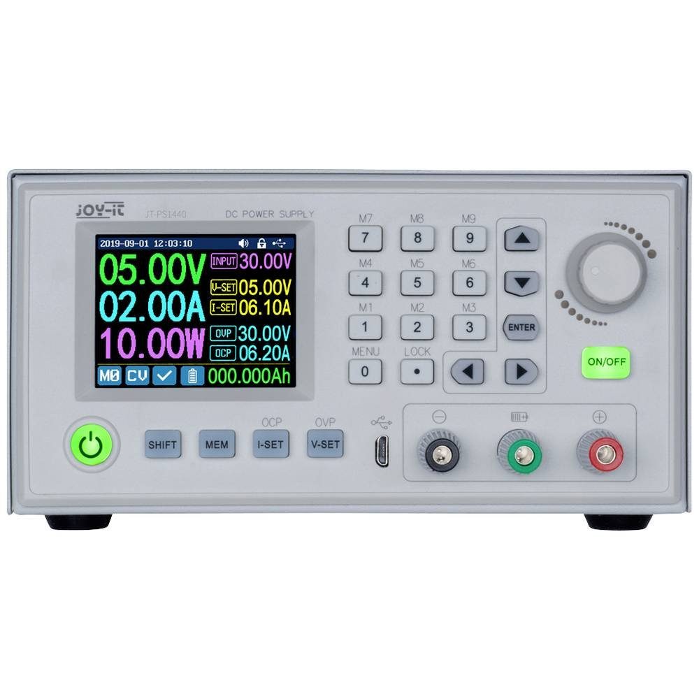 Joy-it Programmierbares Labornetzteil max 24 A, 1440 W, RTC JT-PS1440-C Labor-Netzteil (programmierbar, fernsteuerbar, schmale Bauform)