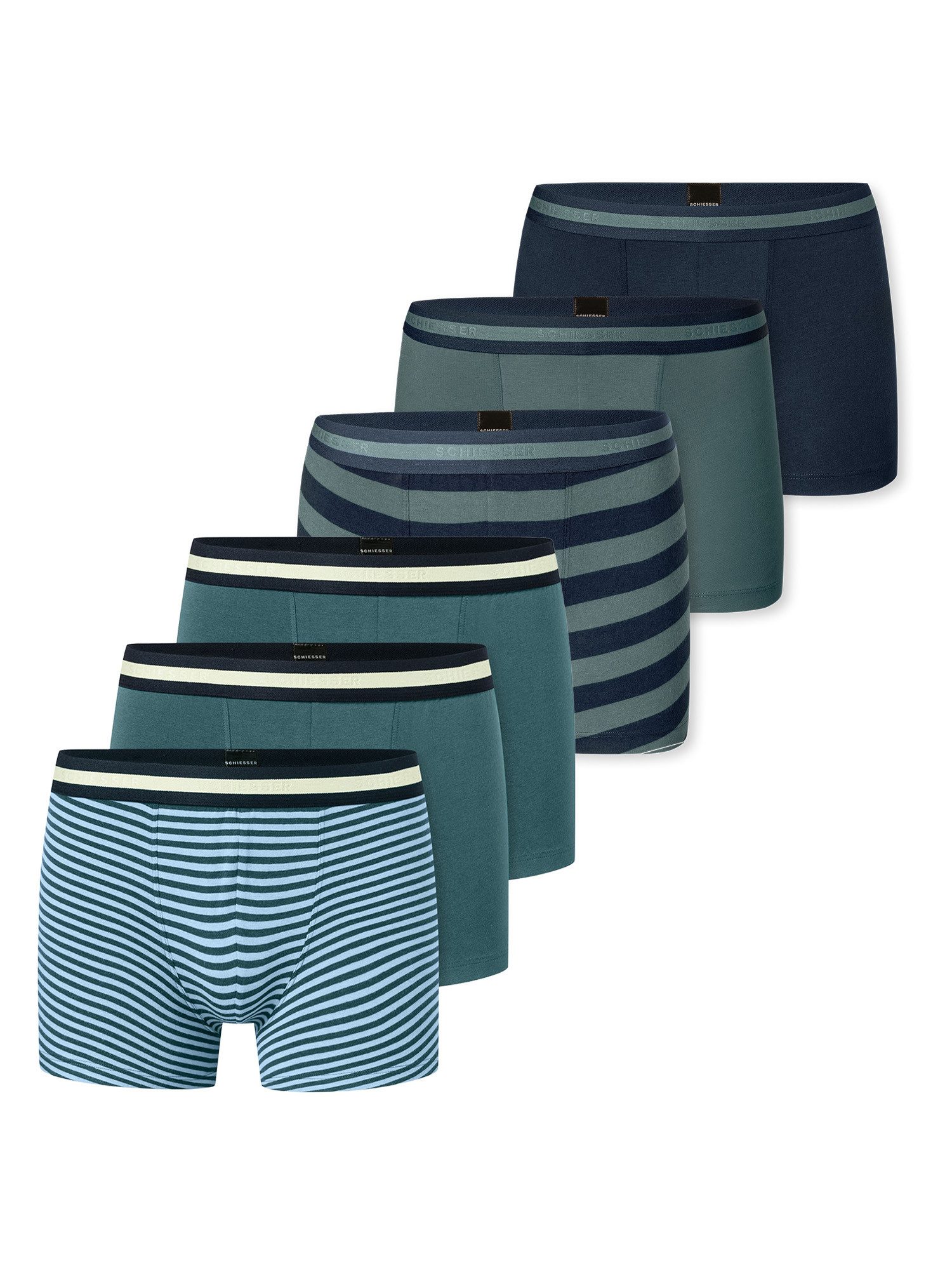 Schiesser Trunk 955 Multipacks (6-St) Unterhose, Unterwäsche, Boxer Trunk