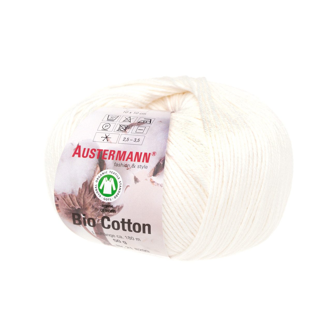 Austermann Garn Bio Cotton Effektgarn, 180,00 m, leichte angenehme Qualität