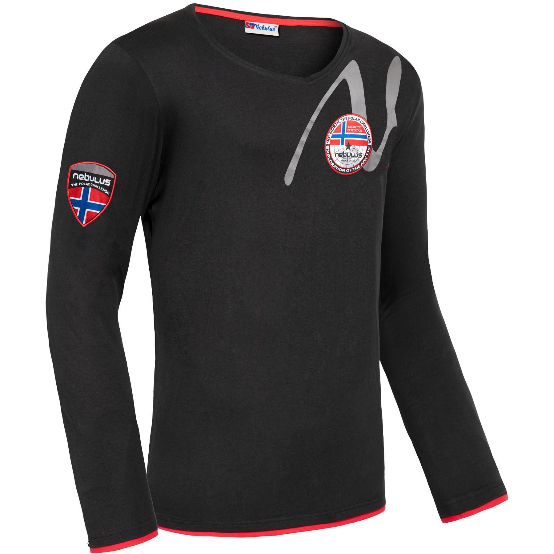 Langarmshirt HARU, P5378 - Herren, schwarz, S