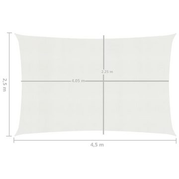 vidaXL Balkonsichtschutz Sonnensegel 160 g/m² Weiß 2,5x4,5 m HDPE (1-St)