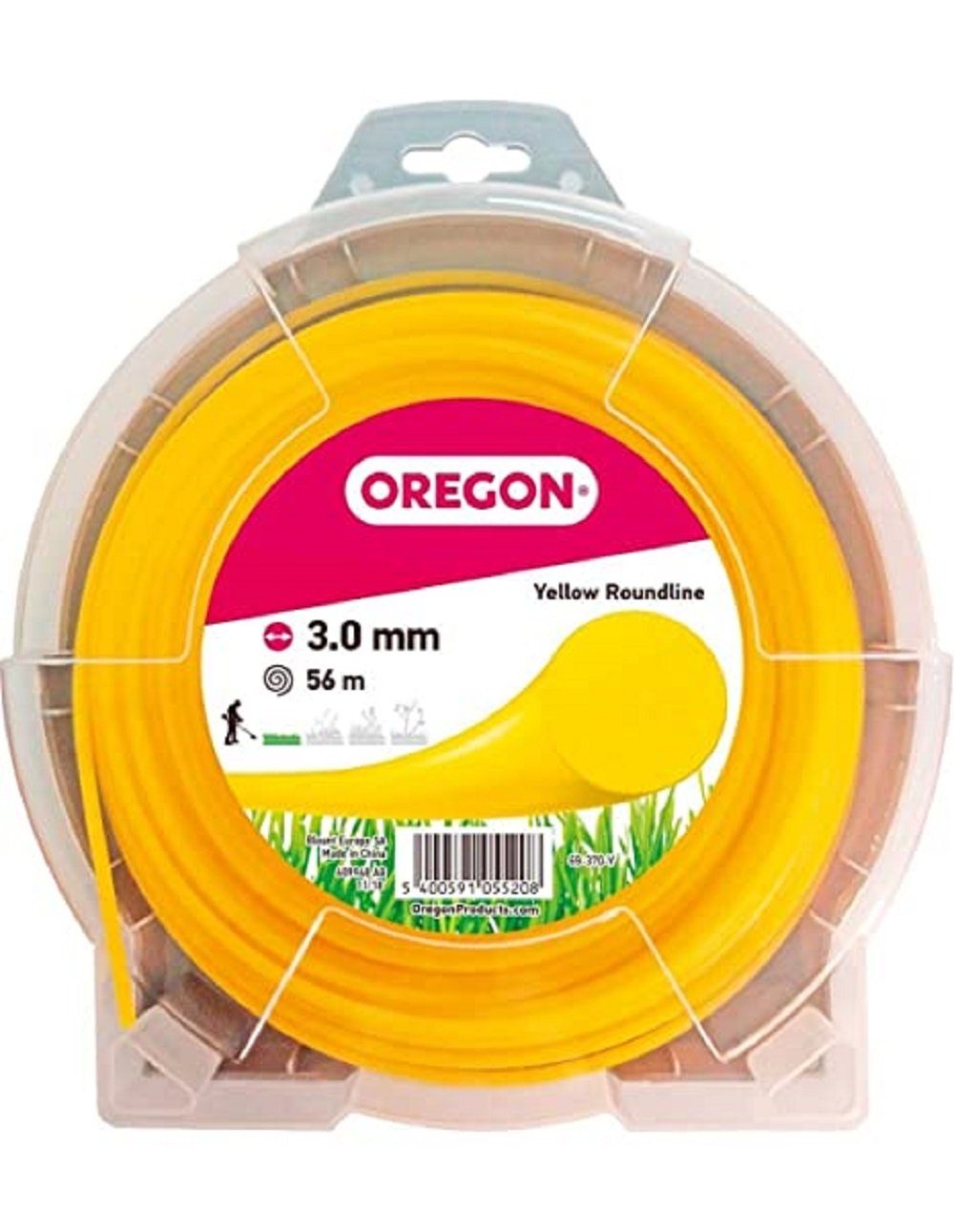 Oregon Trimmerfaden Mähfaden, Trimmerfaden Gelb Roundline - 3,0 mm x 56 m (69-370-Y)