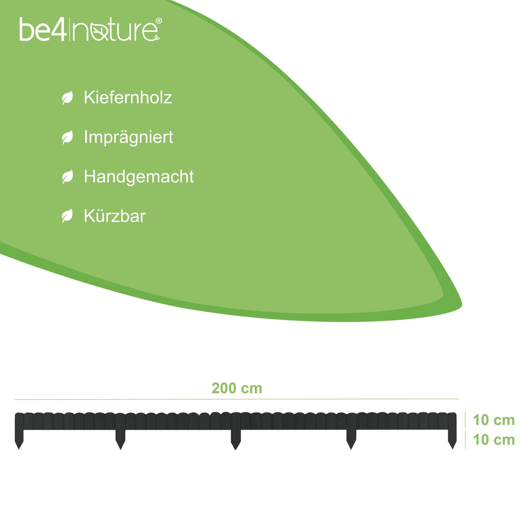 be4nature Palisade Rollborder Flexibler Holzzaun aus günstig online kaufen