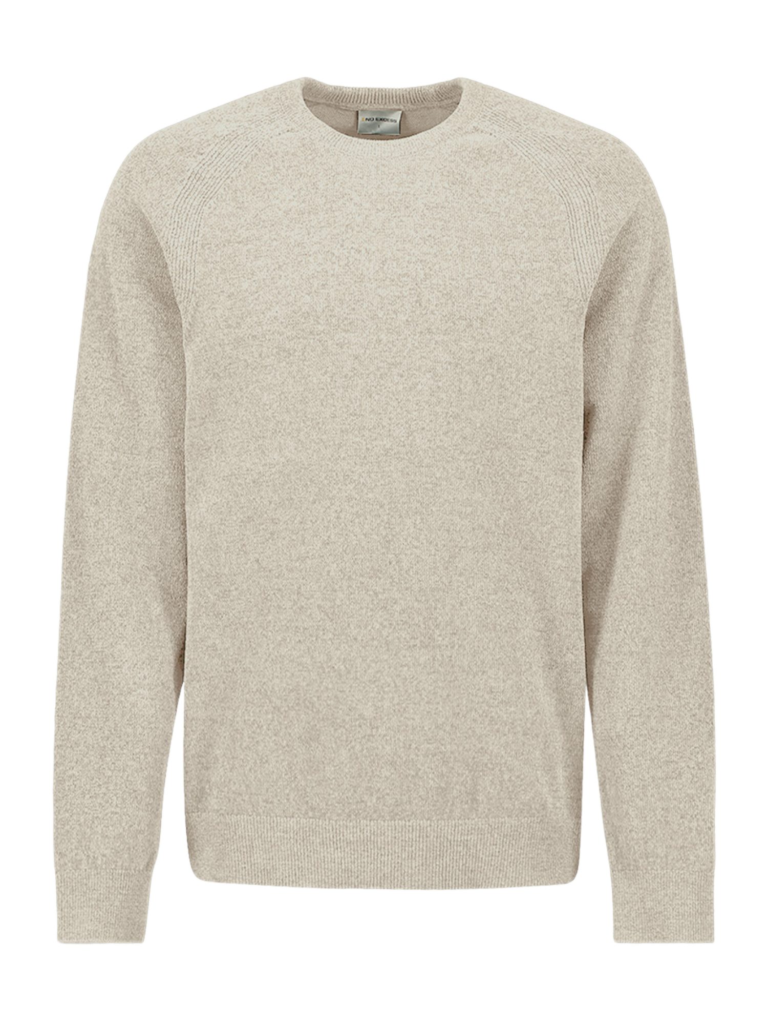 NO EXCESS Strickpullover SN natur,Casual,Polyester,Unifarben,Rundhals,Langarm,Regular Fit