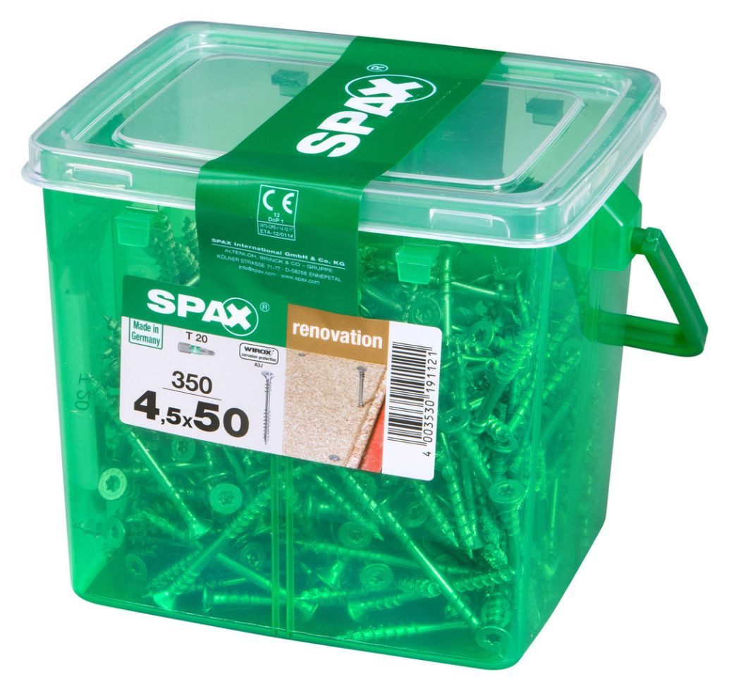 SPAX Terrassenschraube Spax Verlegeschrauben 4.5 x 50 mm TX 20 - 350 Stk.